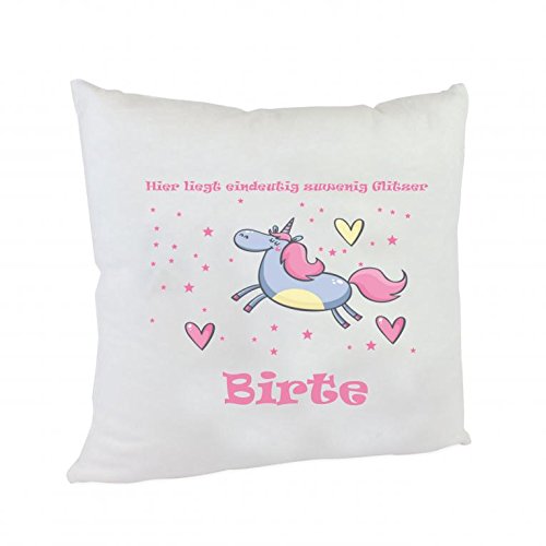 Namenskissen Einhorn Kissen mit Namen Tolle Geschenkidee zur Geburt, Taufe oder Geburtstag
