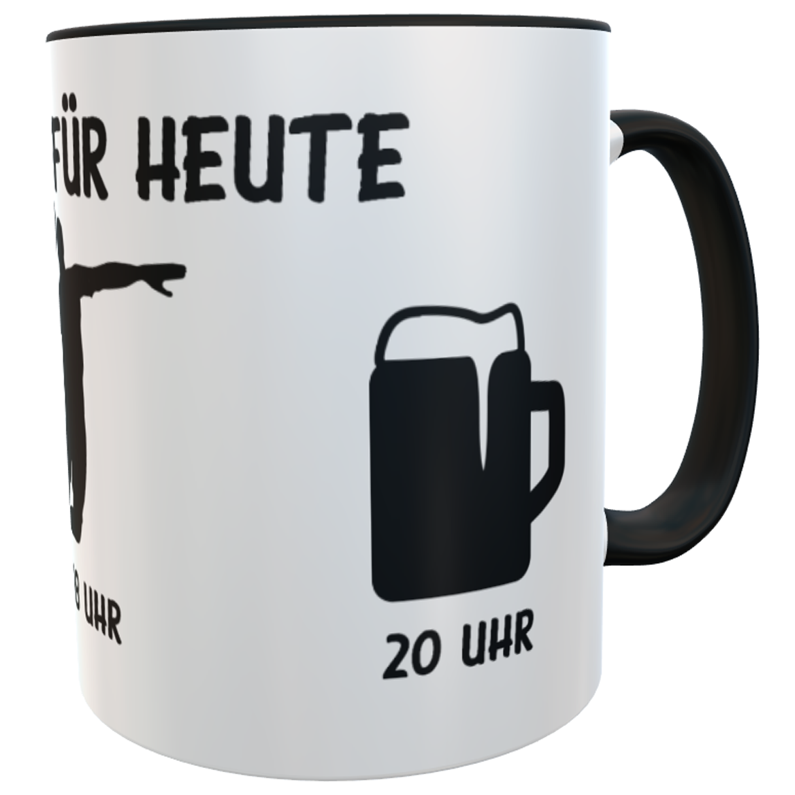Kaffeebecher für Handballer | Bürotasse Mein Plan für heute | Sprüchetasse zur Handball-EM