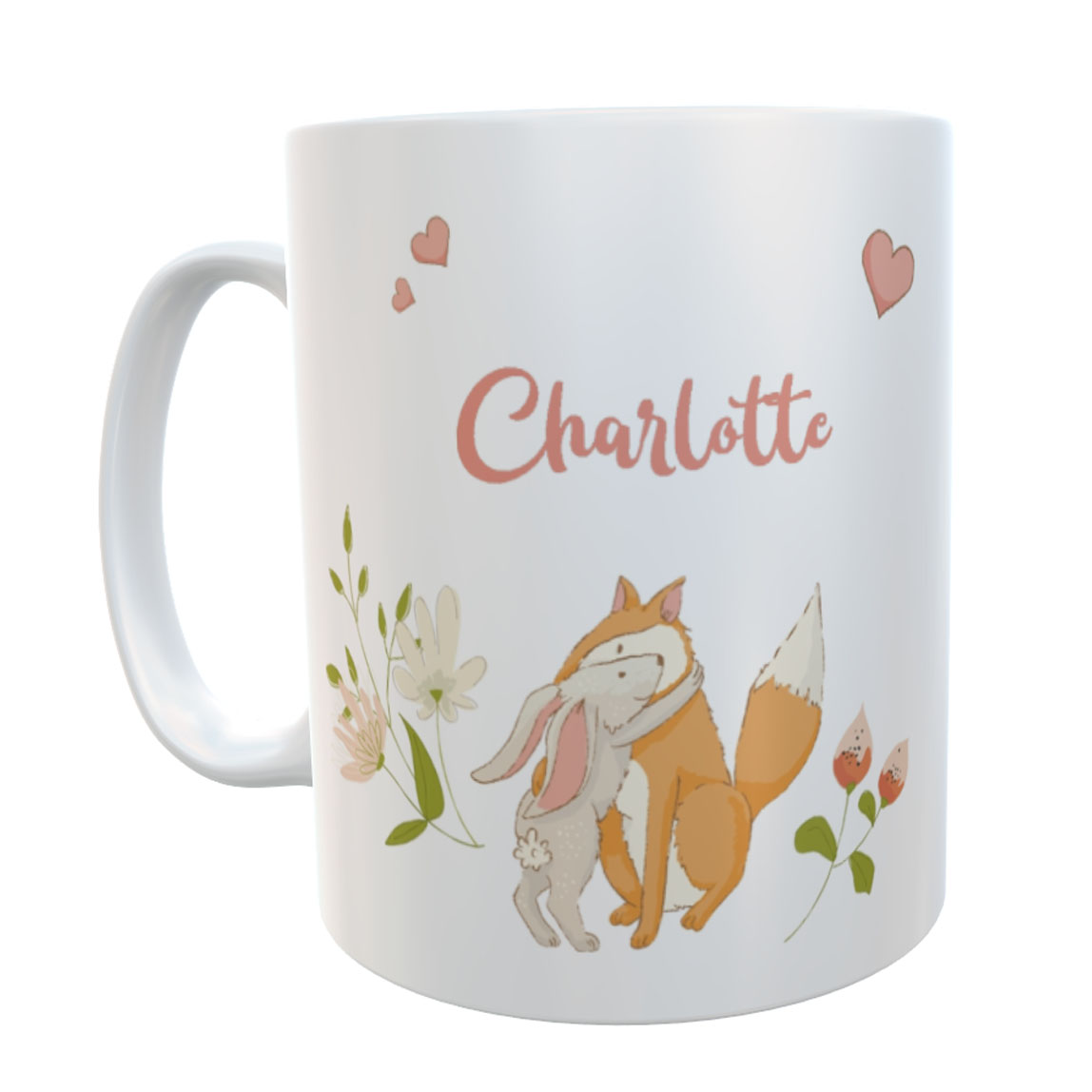 Tasse Fuchs/Hase Spruch Weißt du eigentlich wie lieb ich dich hab