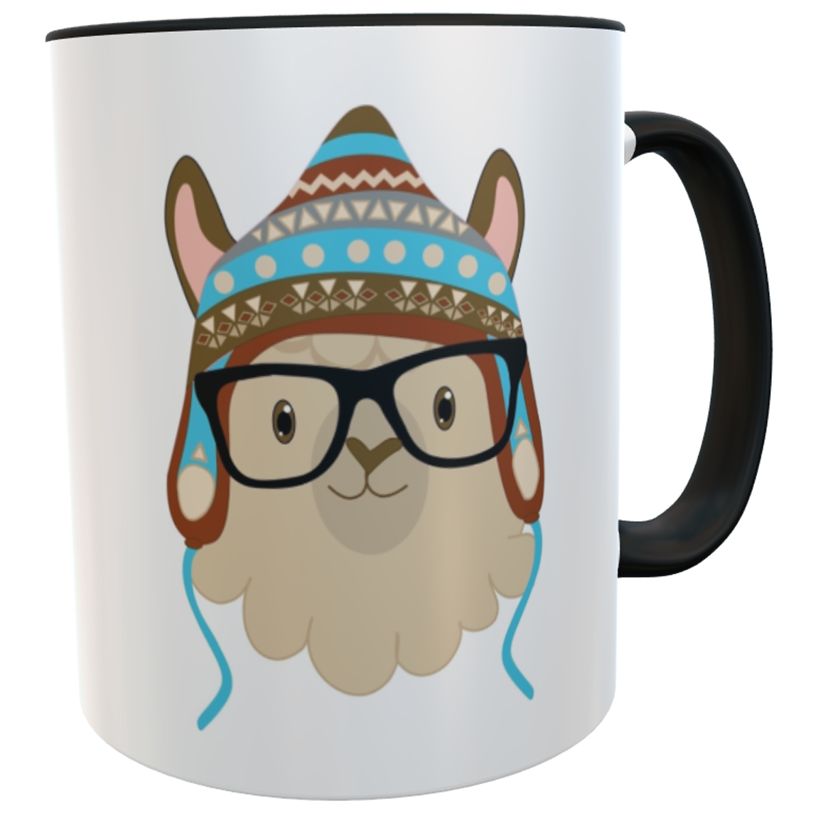 Bürotasse Bitte nicht stören - Lama - schwarz