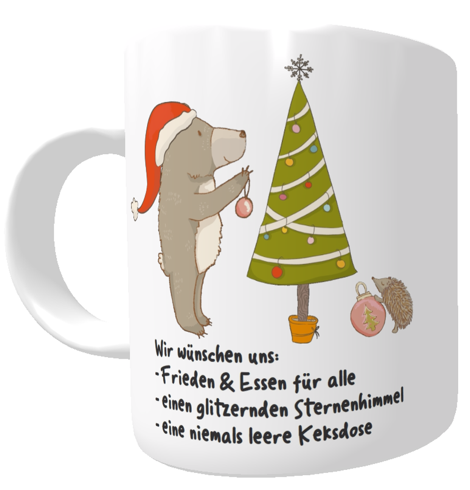 Tasse Weihnachtswünsche I Weihnachtstasse I Kakaotasse I Wichtelgeschenk