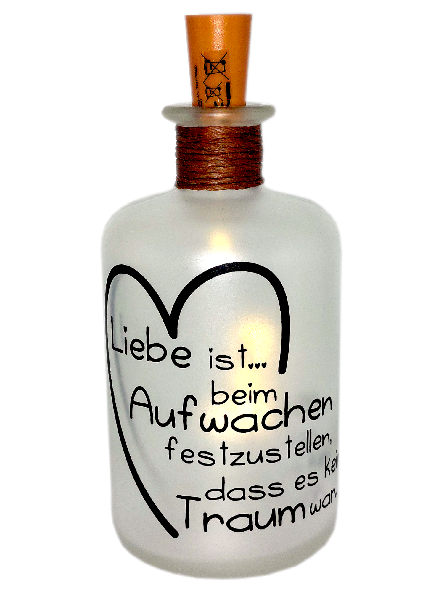 LED-Leuchtflasche Liebe Geschenk