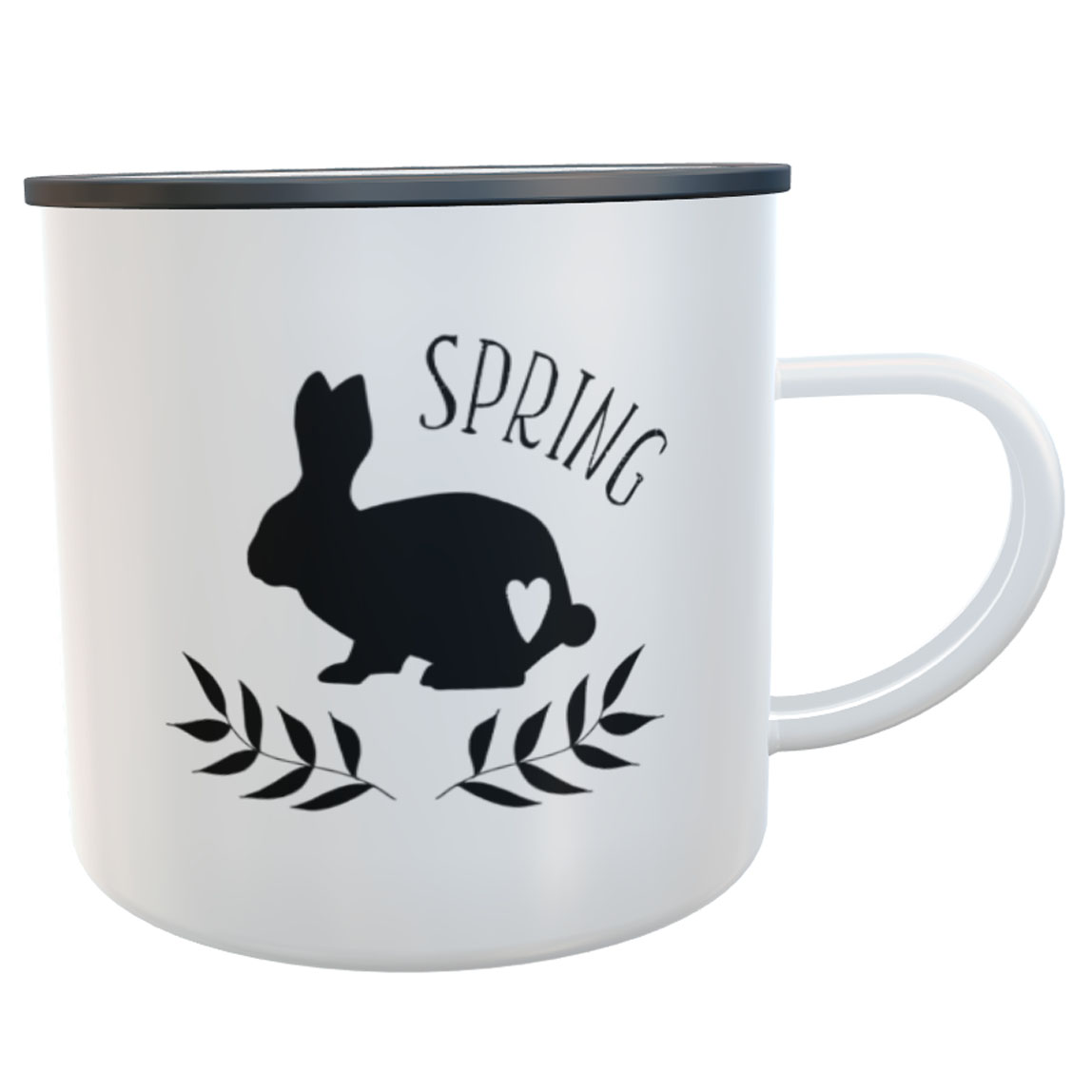 personalisierte Emaille-Tasse Hase nicht nur für die Osterzeit
