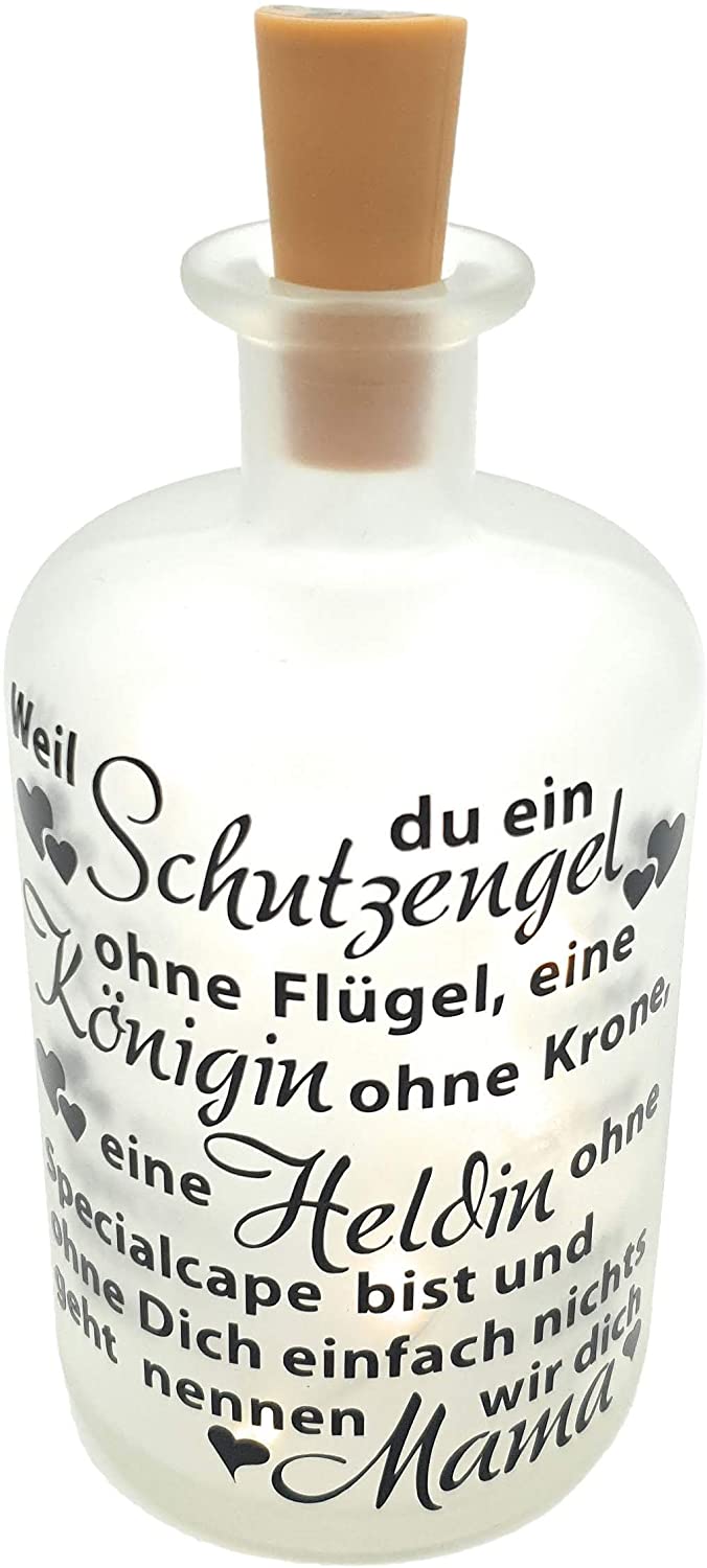 LED-Leuchtflasche Muttertag Geschenk Mama Oma Geburtstag Geschenkflasche