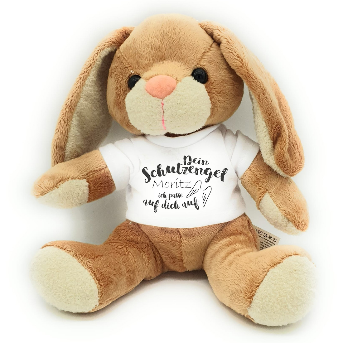 Kuscheltier Hase Schutzengel Glücksbringer mit Name