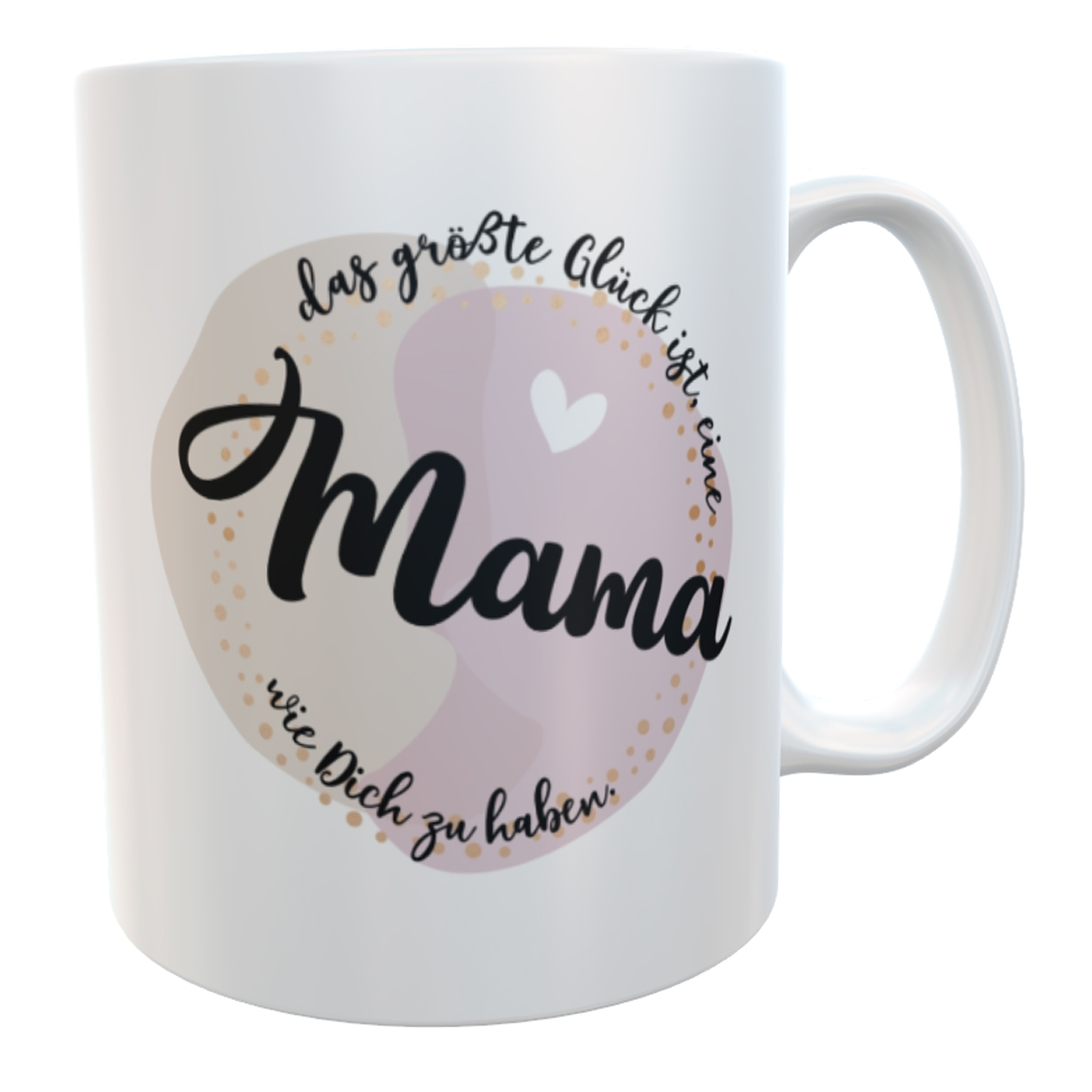 Teetasse Mama Spruch Das größte Glück weiß