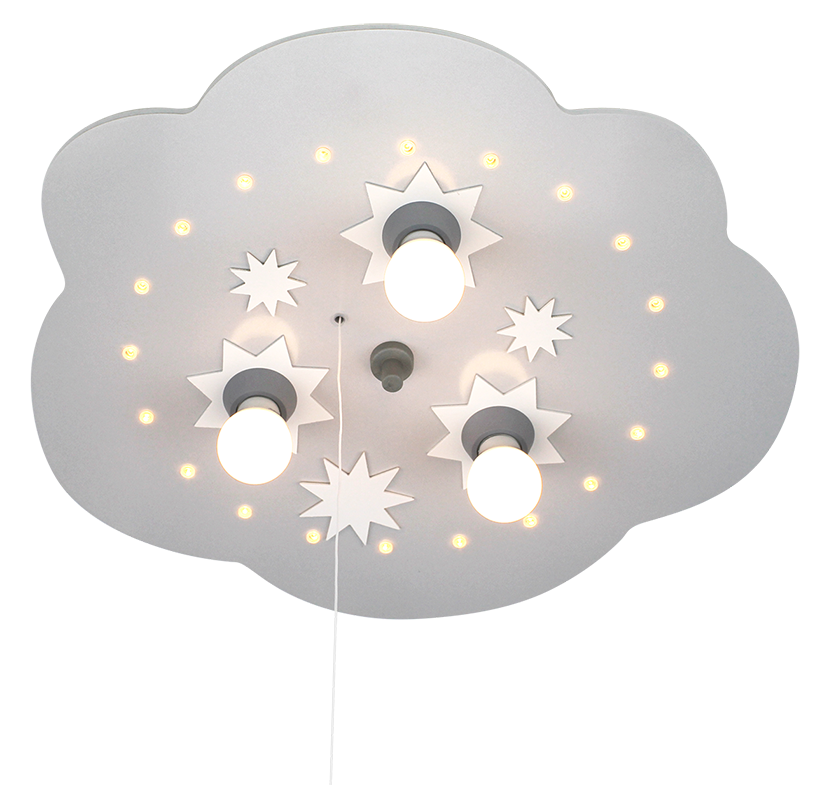 Elobra Sternenwolke LED silber, 3-flg.