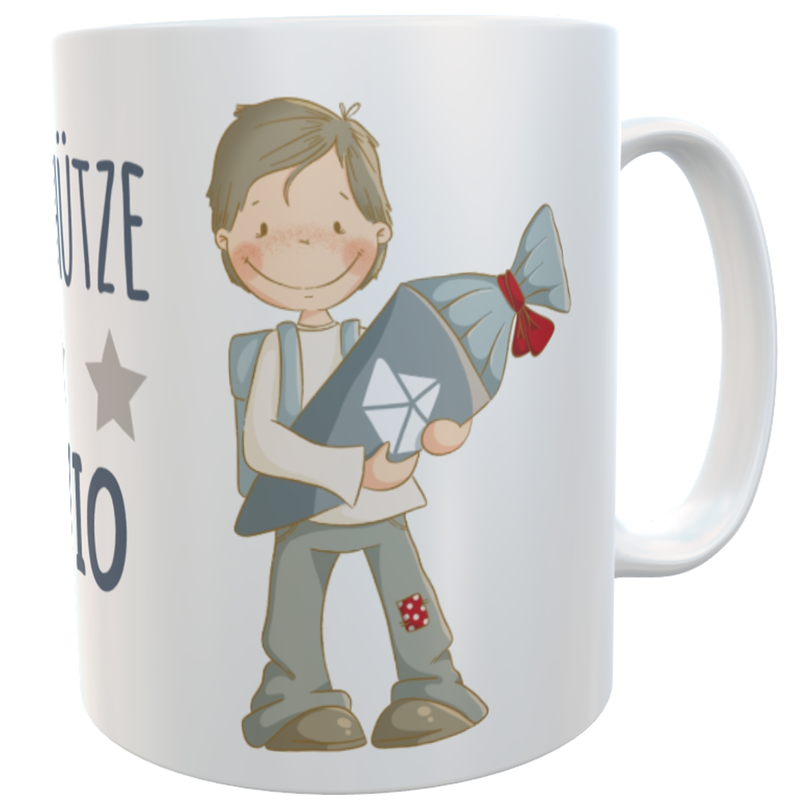 Tasse Schulkind Junge Zuckertüte emmapünktchen, inkl. Geschenkverpackung