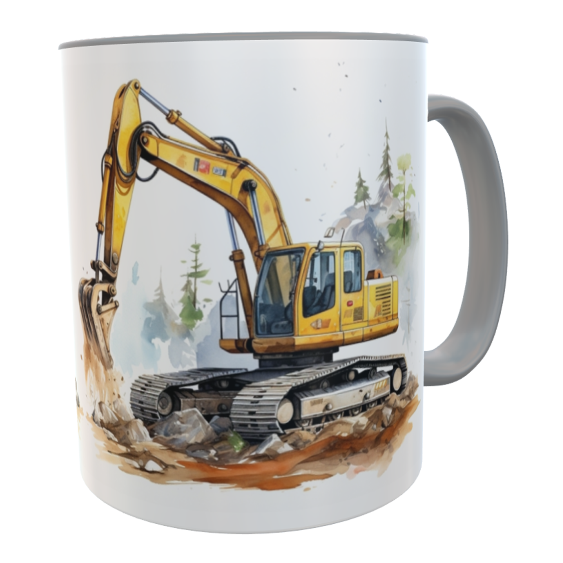 personalisierte Tasse Schulkind 2026 Bagger zur Einschulung Jungen