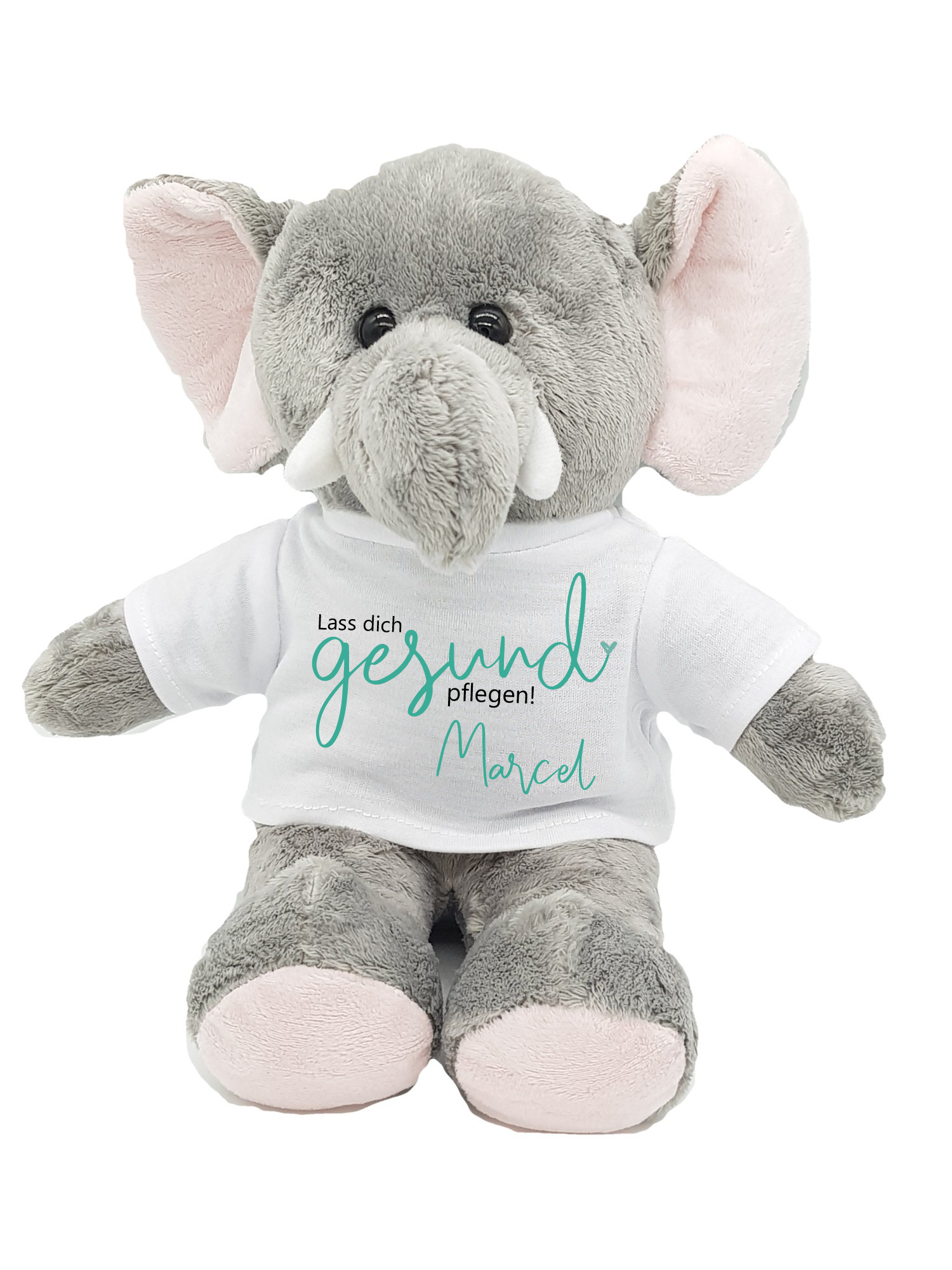 Gute Besserung Kuscheltier Elefant Lass dich gesund pflegen