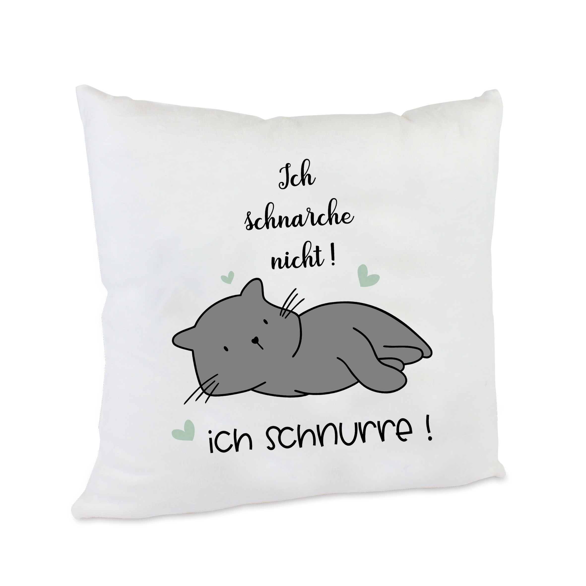 Anti-Schnarch Kissen Katze Spruch Ich schnarche nicht! Ich schnurre
