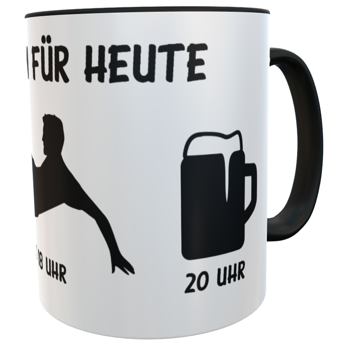 Kaffeebecher für Fussballer | Bürotasse Mein Plan für heute | Sprüchetasse
