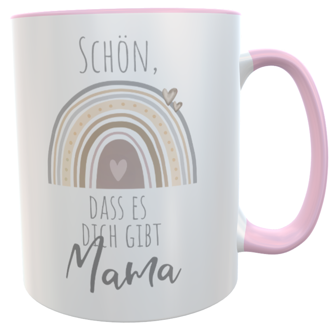 Kaffeebecher Muttertag Spruch Schön das es dich gibt beige
