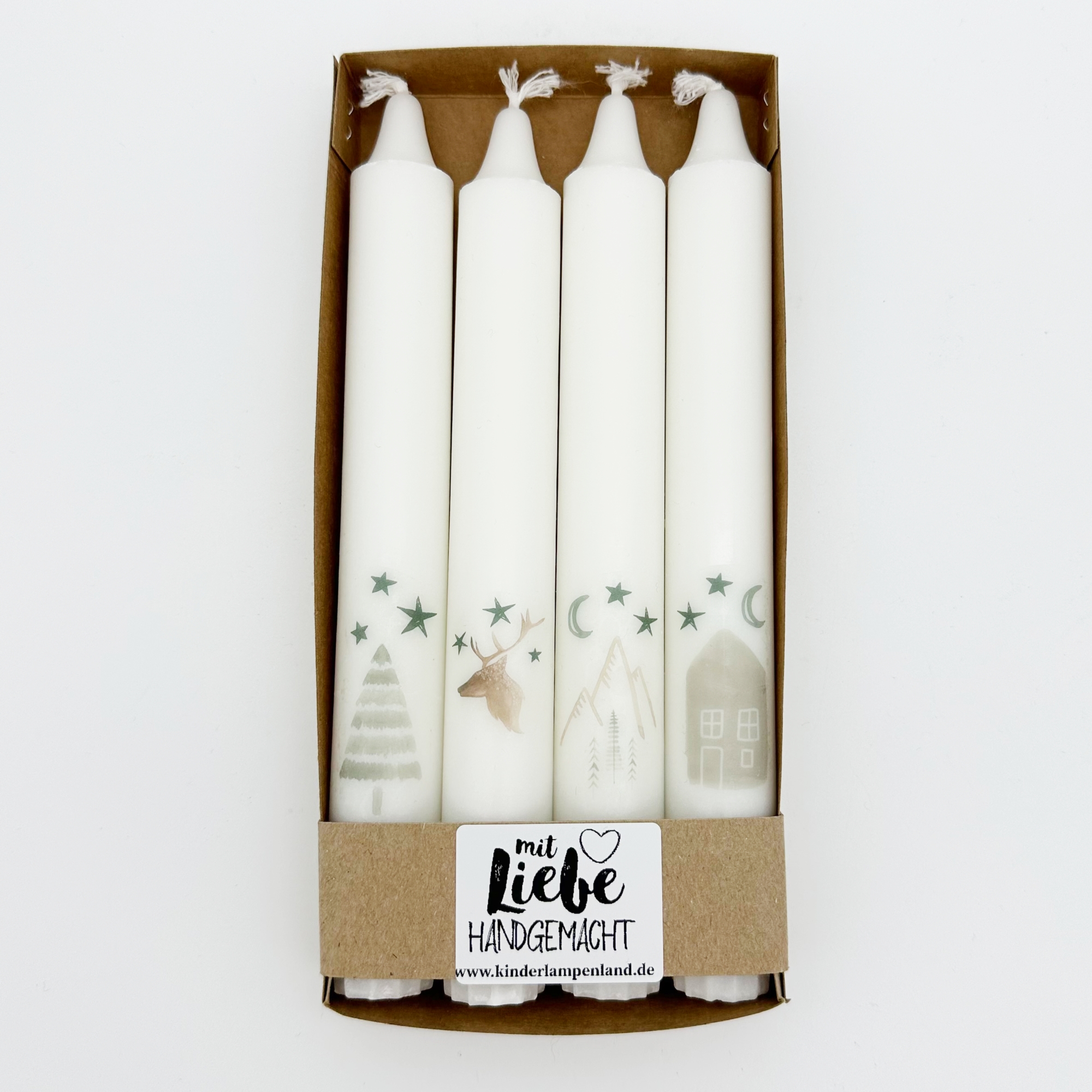 Stabkerzen 4-er Set natur Adventskerzen
