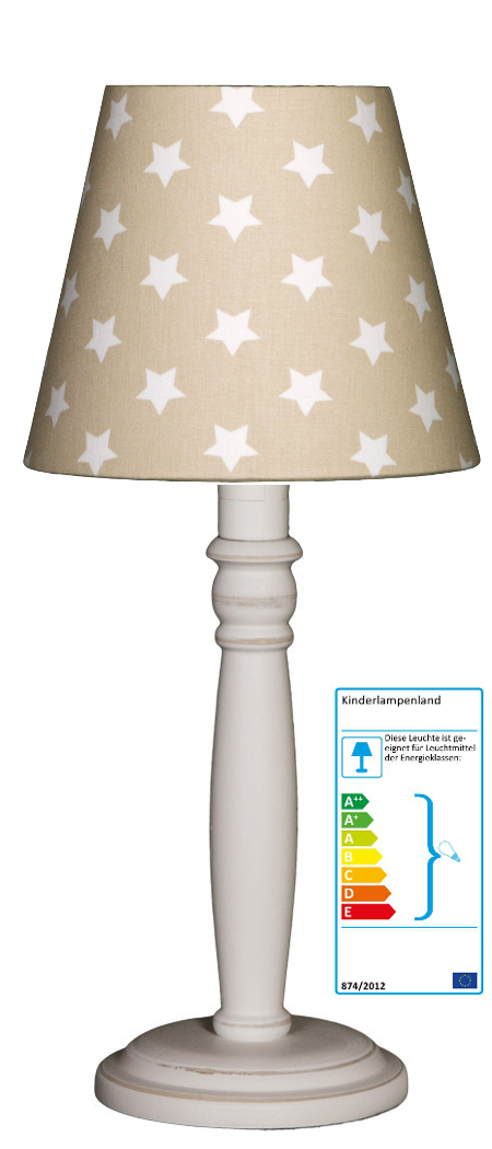 Tischlampe Sterne Beige/weiß