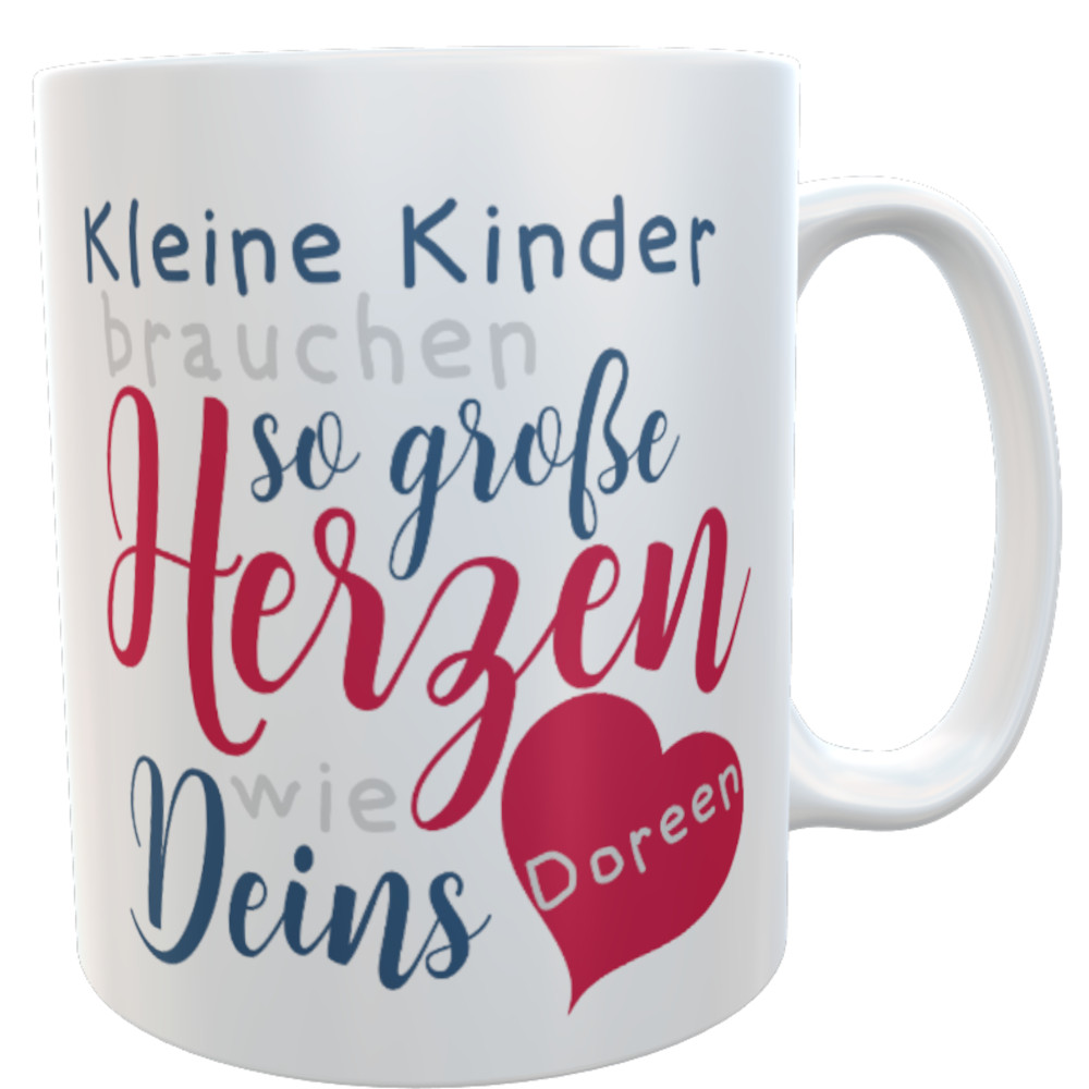 personalisierte Tasse Erzieherin danke
