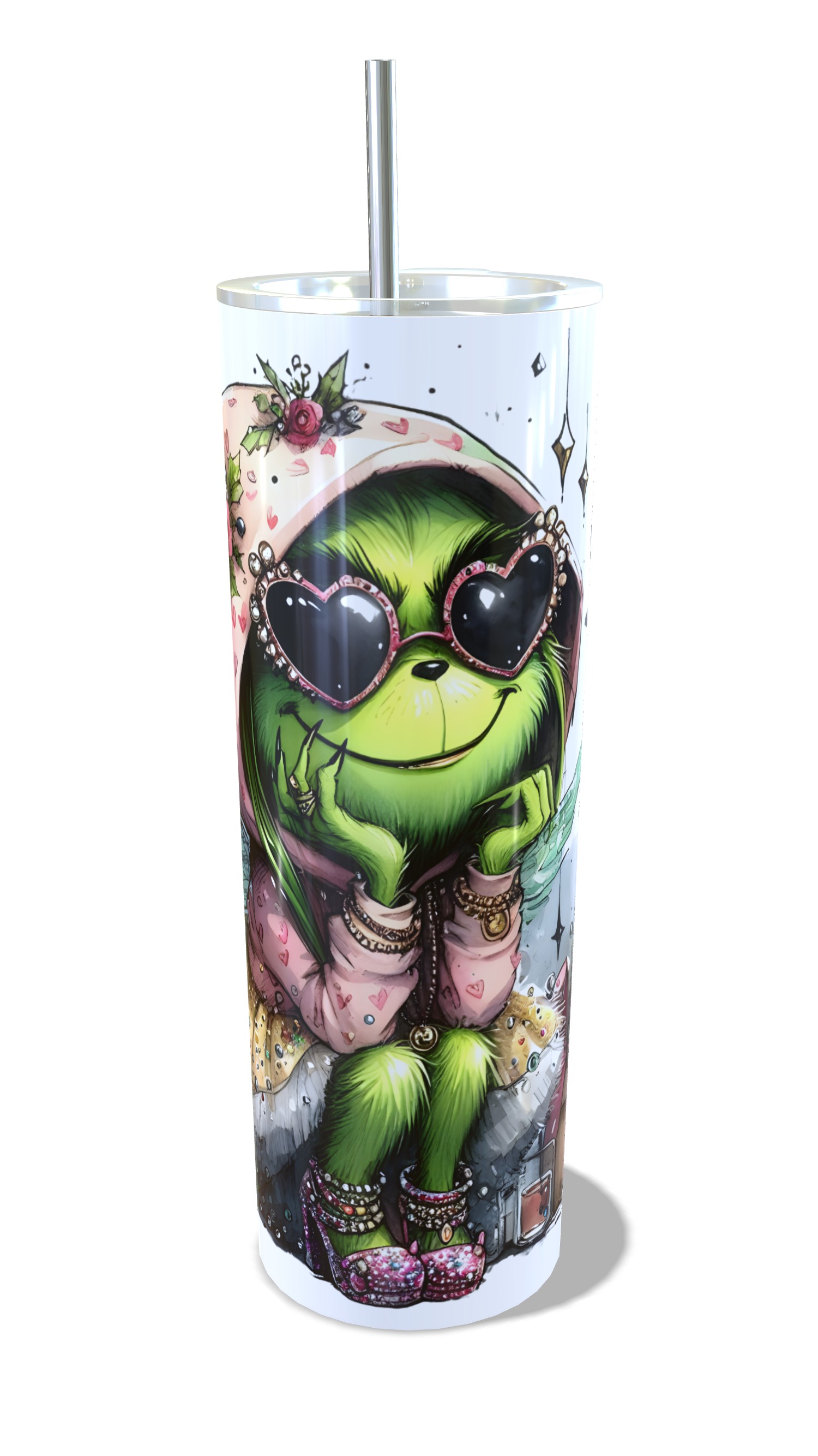 Zauberhafter Valentinstag Tumbler mit Boujee-Girl Fairy