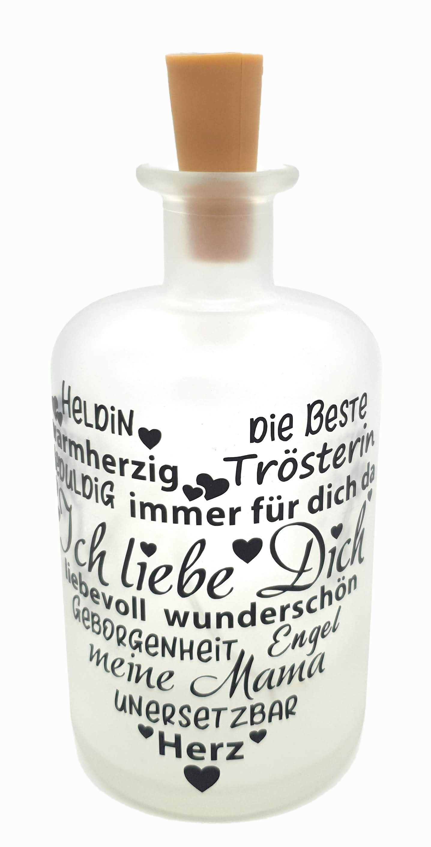 LED-Leuchtflasche Muttertag Geschenk Mama Oma Geschenkflasche