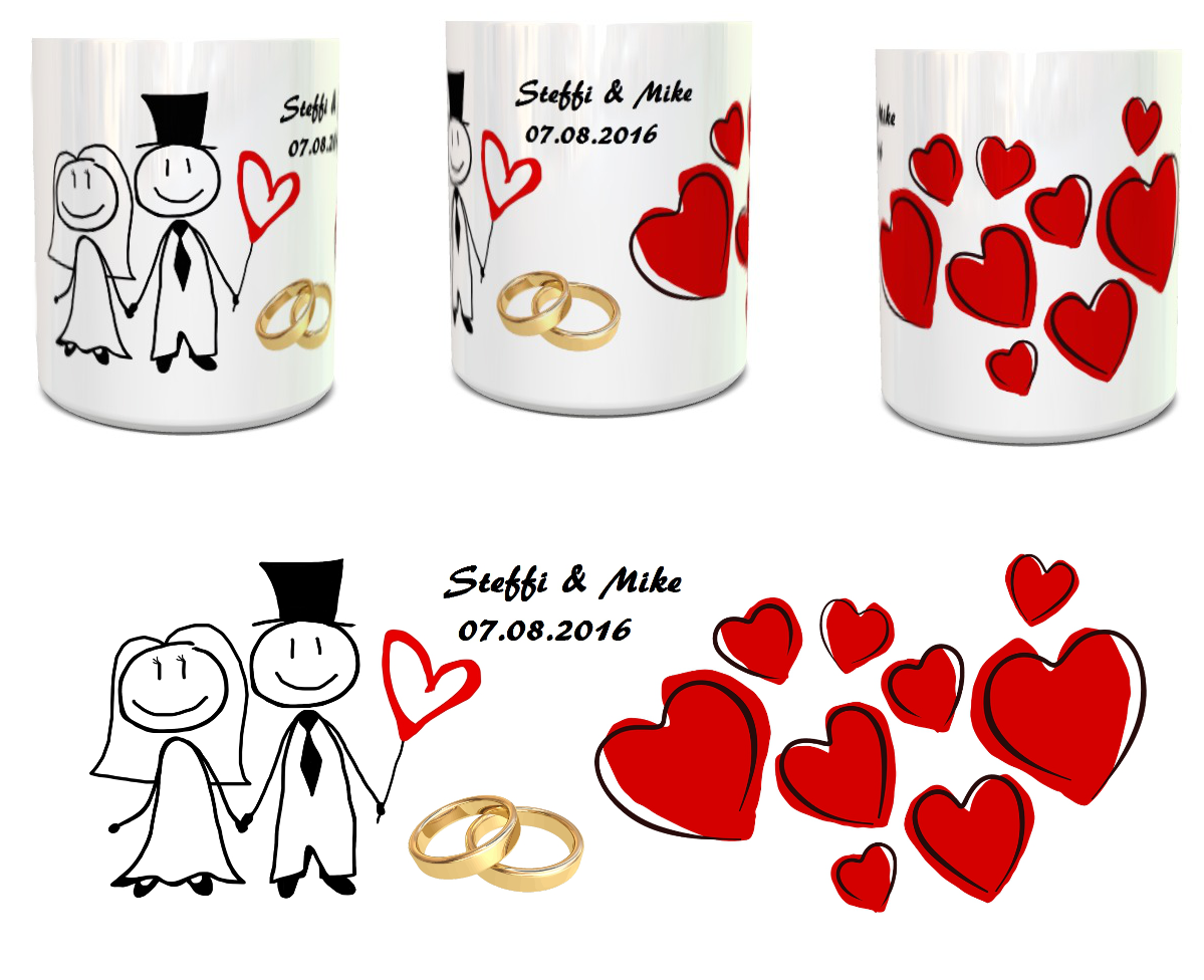 Spardose für Geldgeschenk zur Hochzeit mit Namen