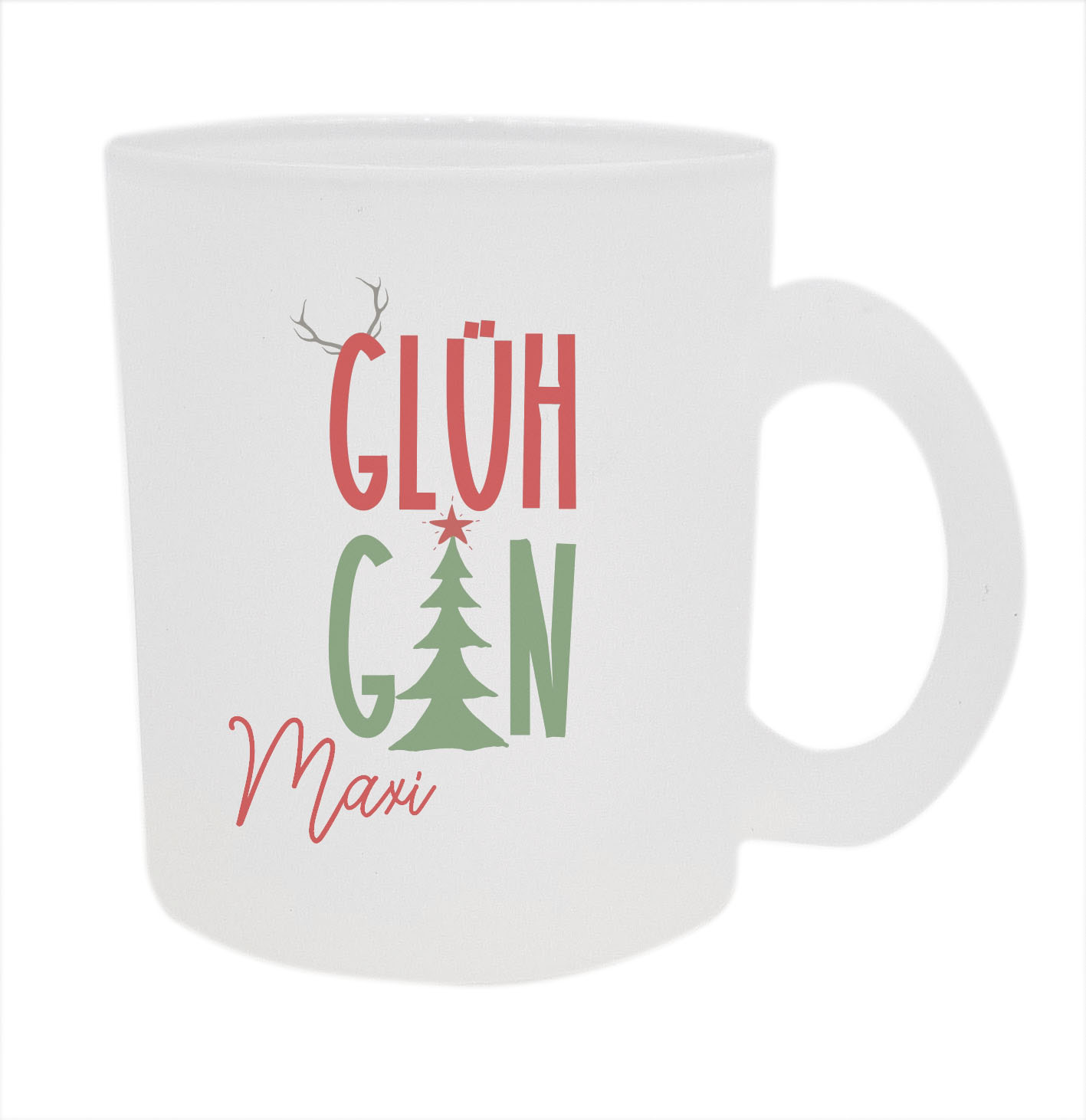 Glastasse GlühGin mit Wunschnamen
