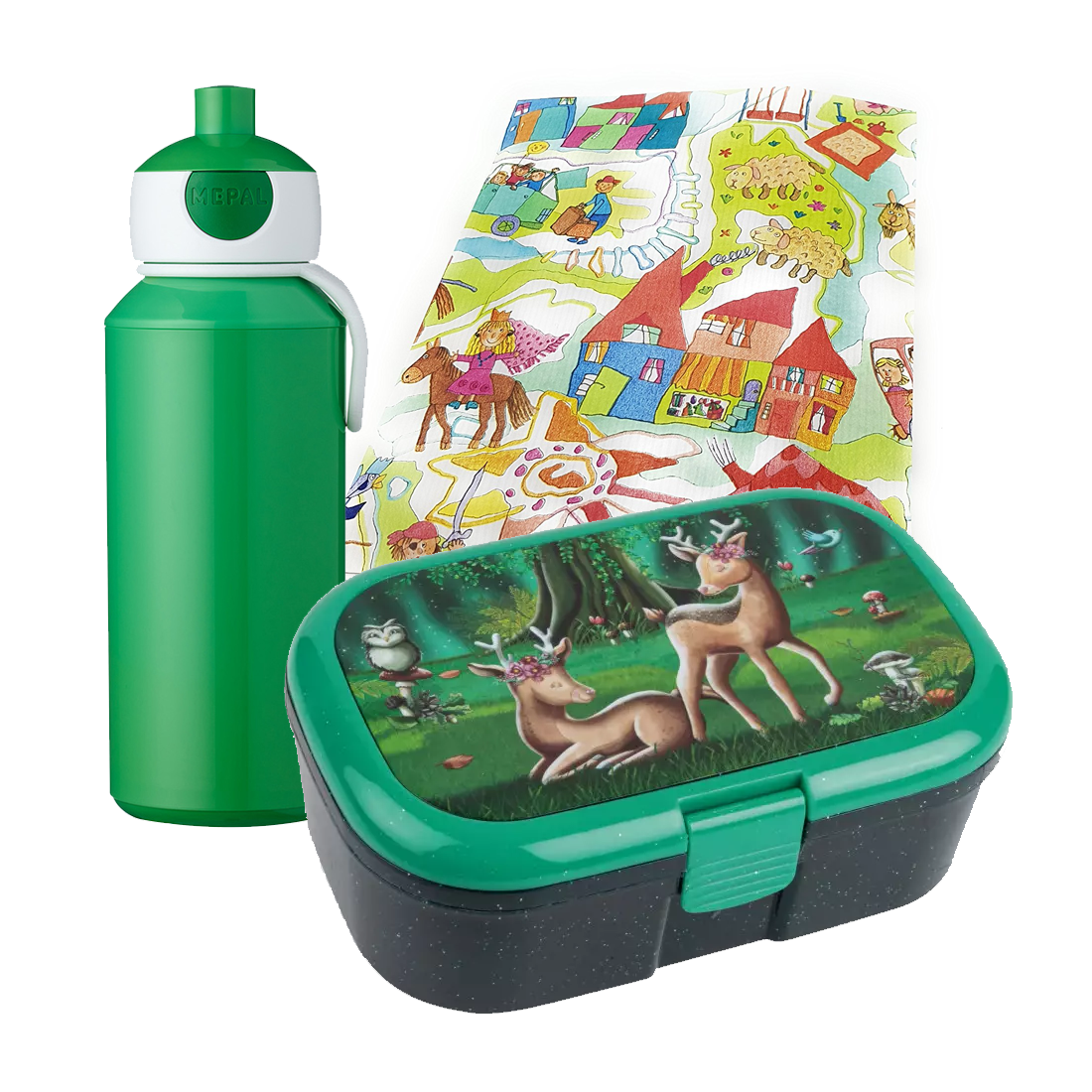 Lutz Mauder TapirElla Glitzer-Lunchbox Rehe und Mepal Trinkflasche