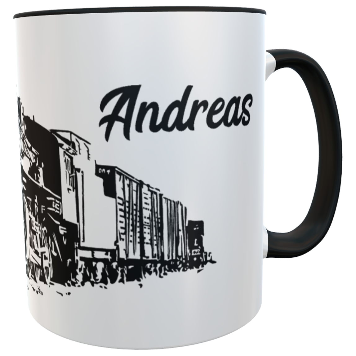 Kaffeetasse Dampflok personalisierte Henkeltasse