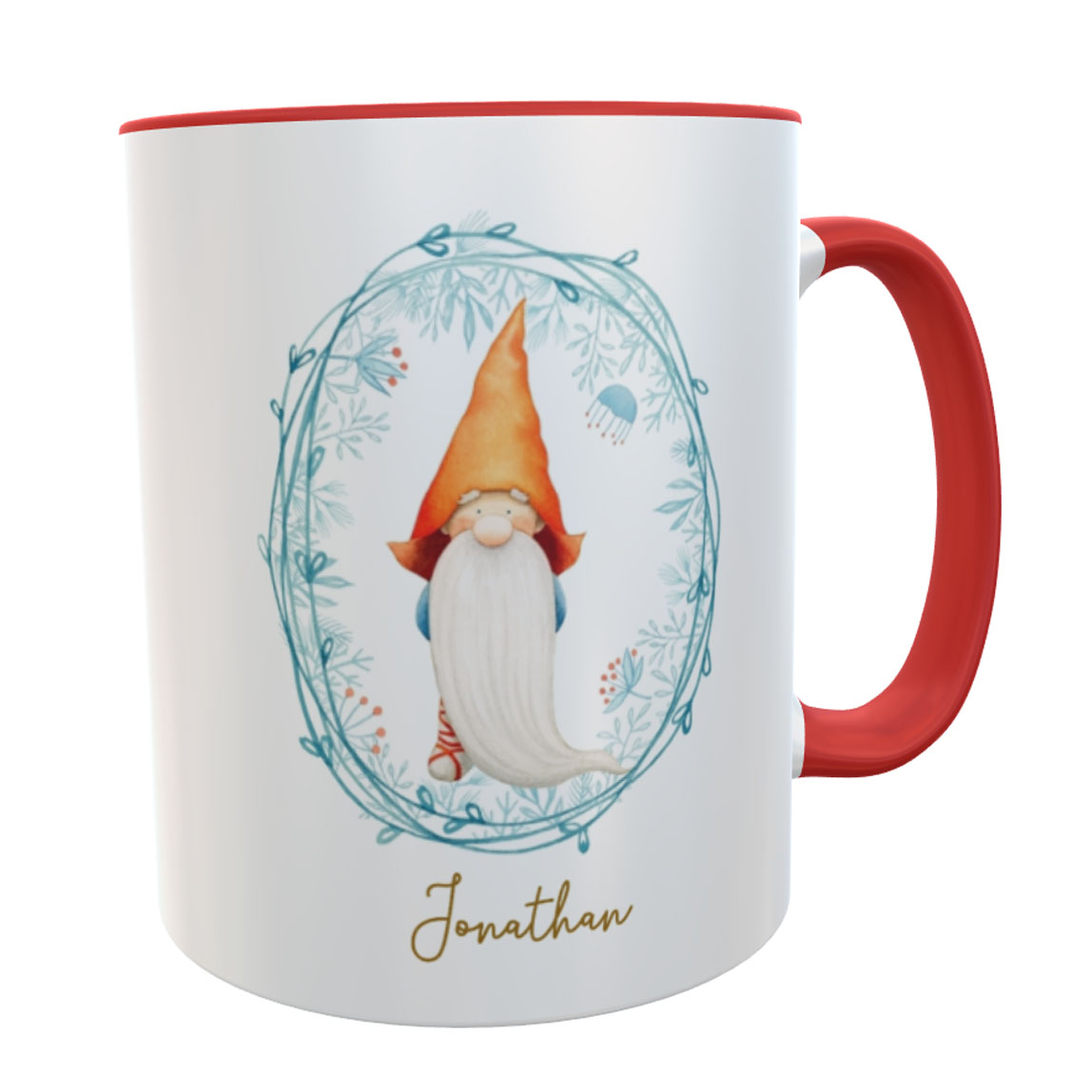 rote Tasse Wichtel mit Name