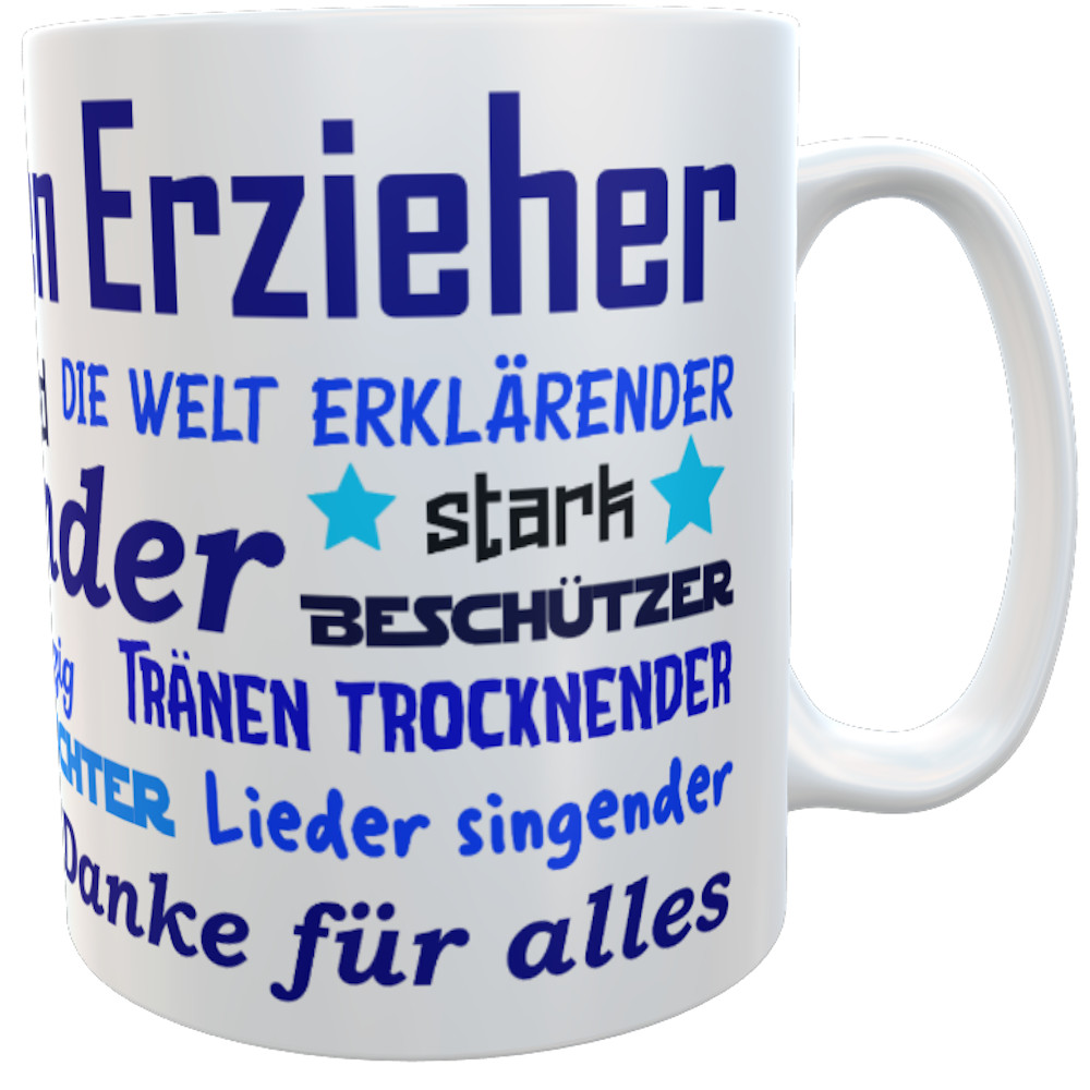personalisierte Tasse bester Erzieher