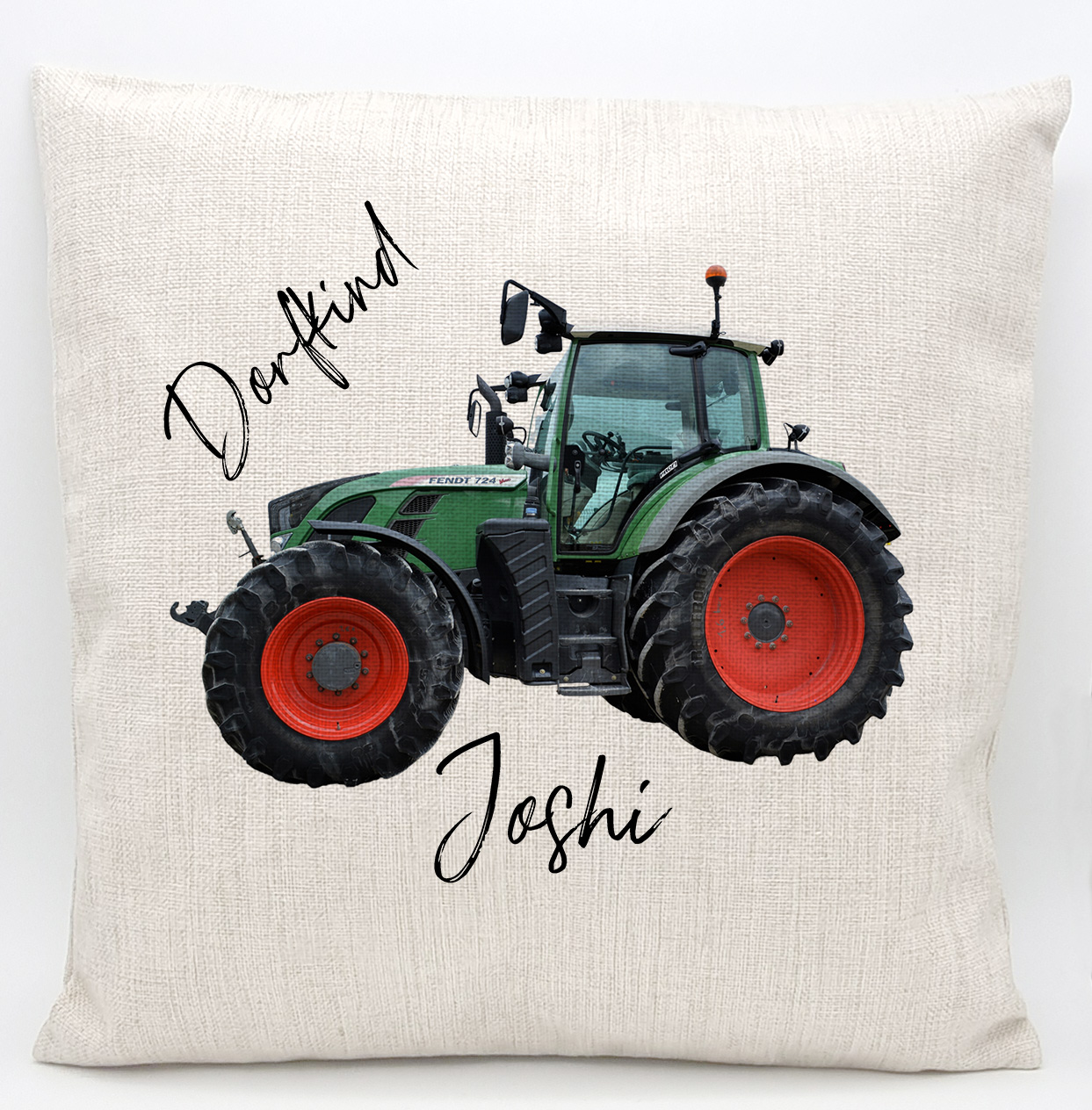 Namenskissen Traktor Dorfkind Kissen mit Namen