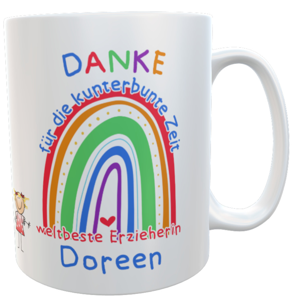 personalisierte Tasse Erzieherin danke Kinder