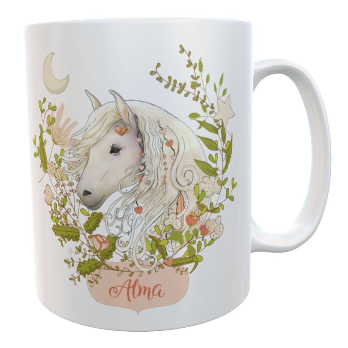 Tasse Pferdekopf mit Namen
