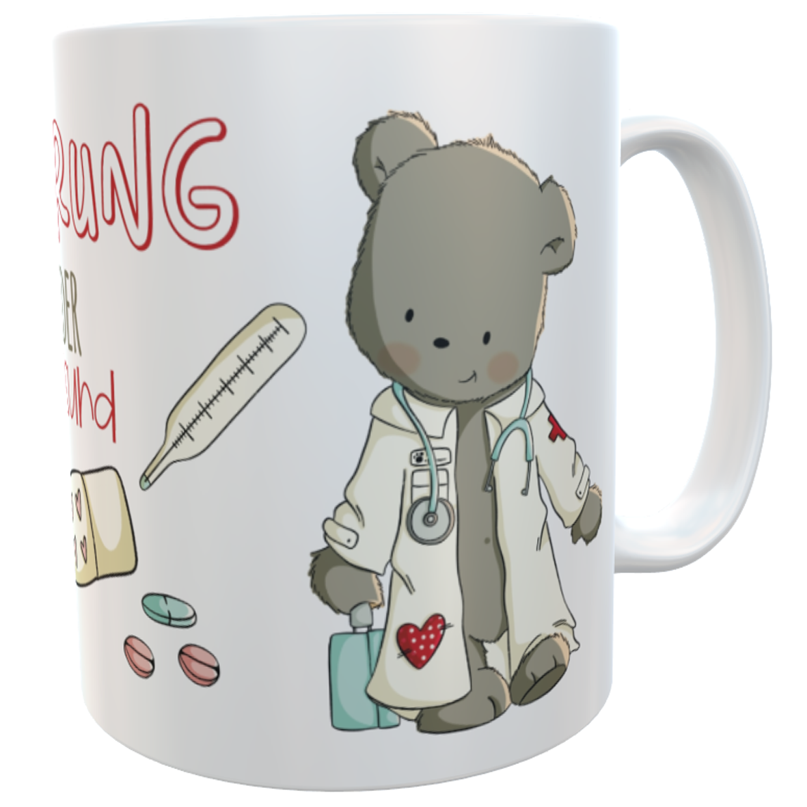 Tasse Gute Besserung Doktorbär emmapünktchen Genesungsgeschenk | Krankenhausbesuch