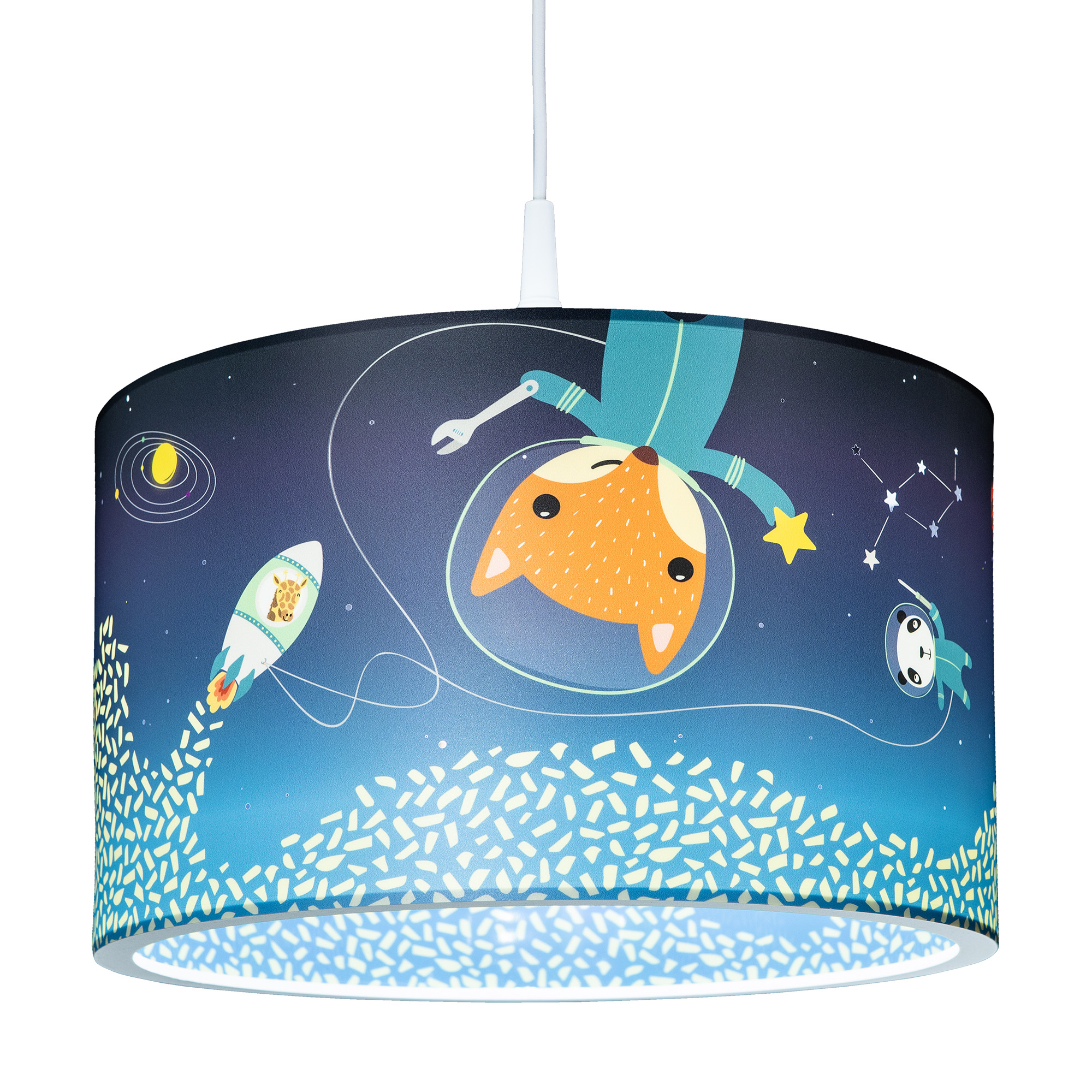 Elobra Pendellampe Little Astronauts Space Mission blau