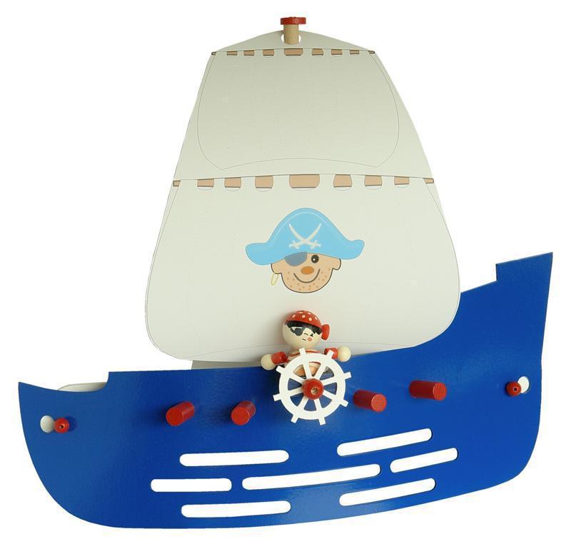 Elobra Wandlampe Piratenschiff blau