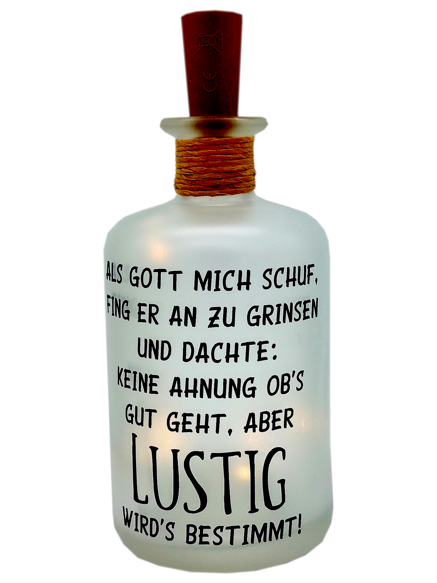 LED-Leuchtflasche Kollegen Freunde Geschenk Gott