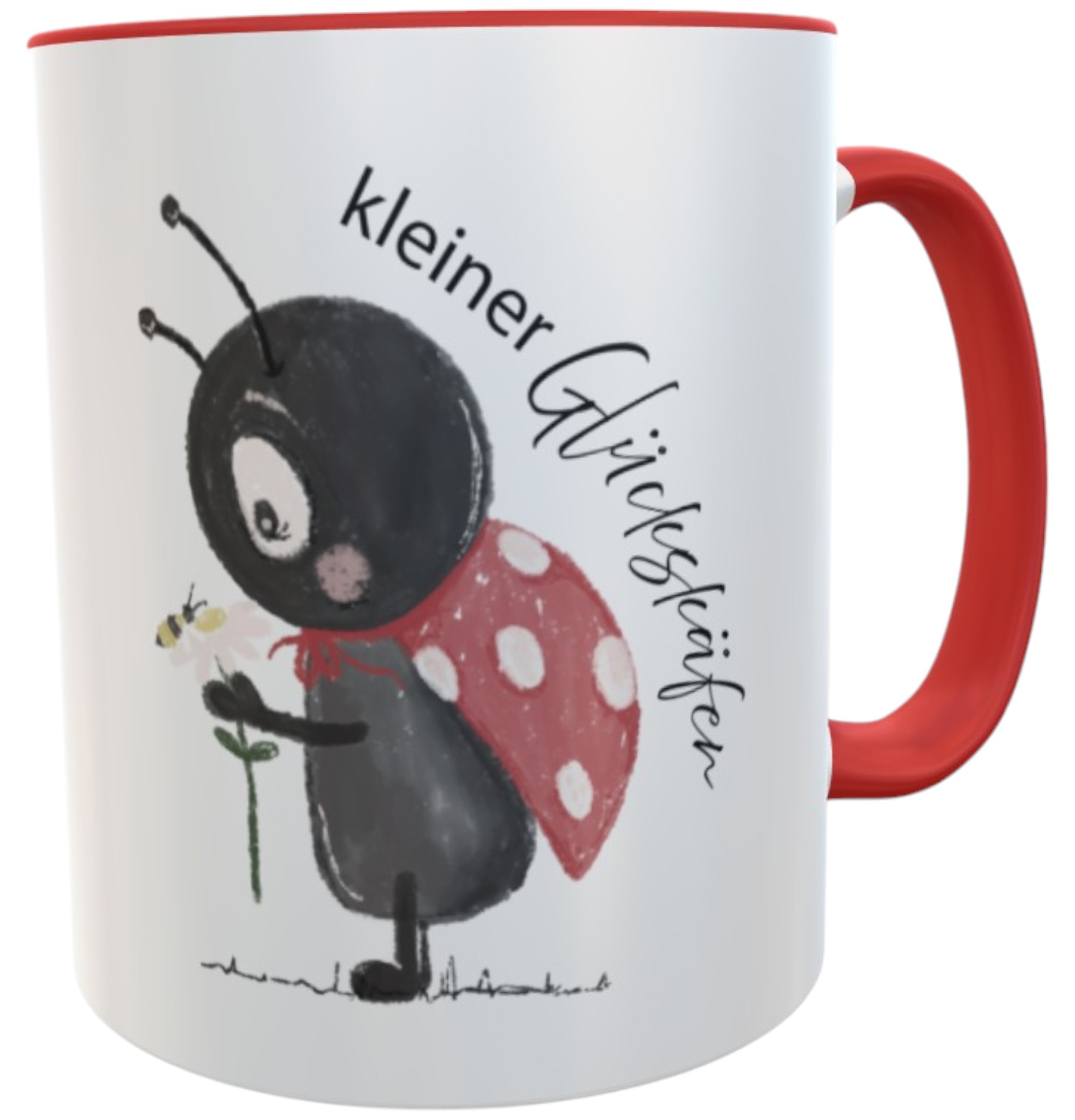 personalisierbare Kaffeetasse Glückskäfer Anton Pünktchen