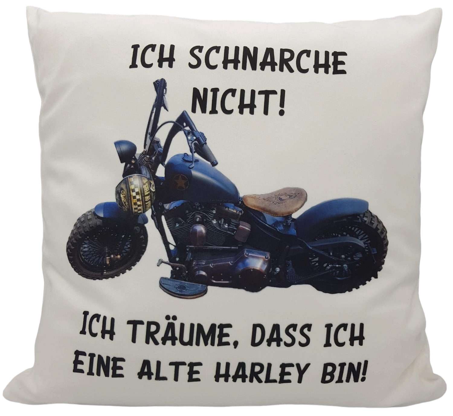 Anti-Schnarch Kissen Chopper Spruch Ich schnarche nicht Geschenk Geburtstag Motorrad-Fans Schnarchen