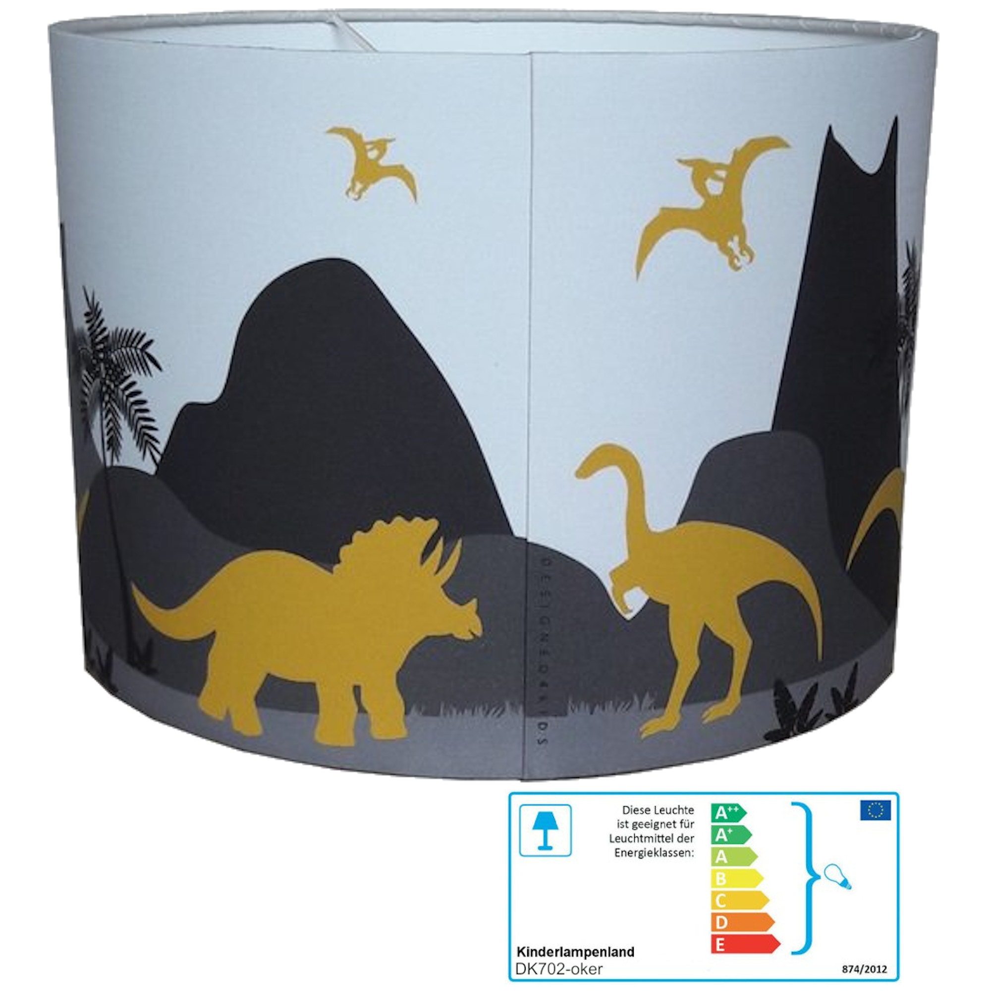 Kinderzimmerlampe Dino oker