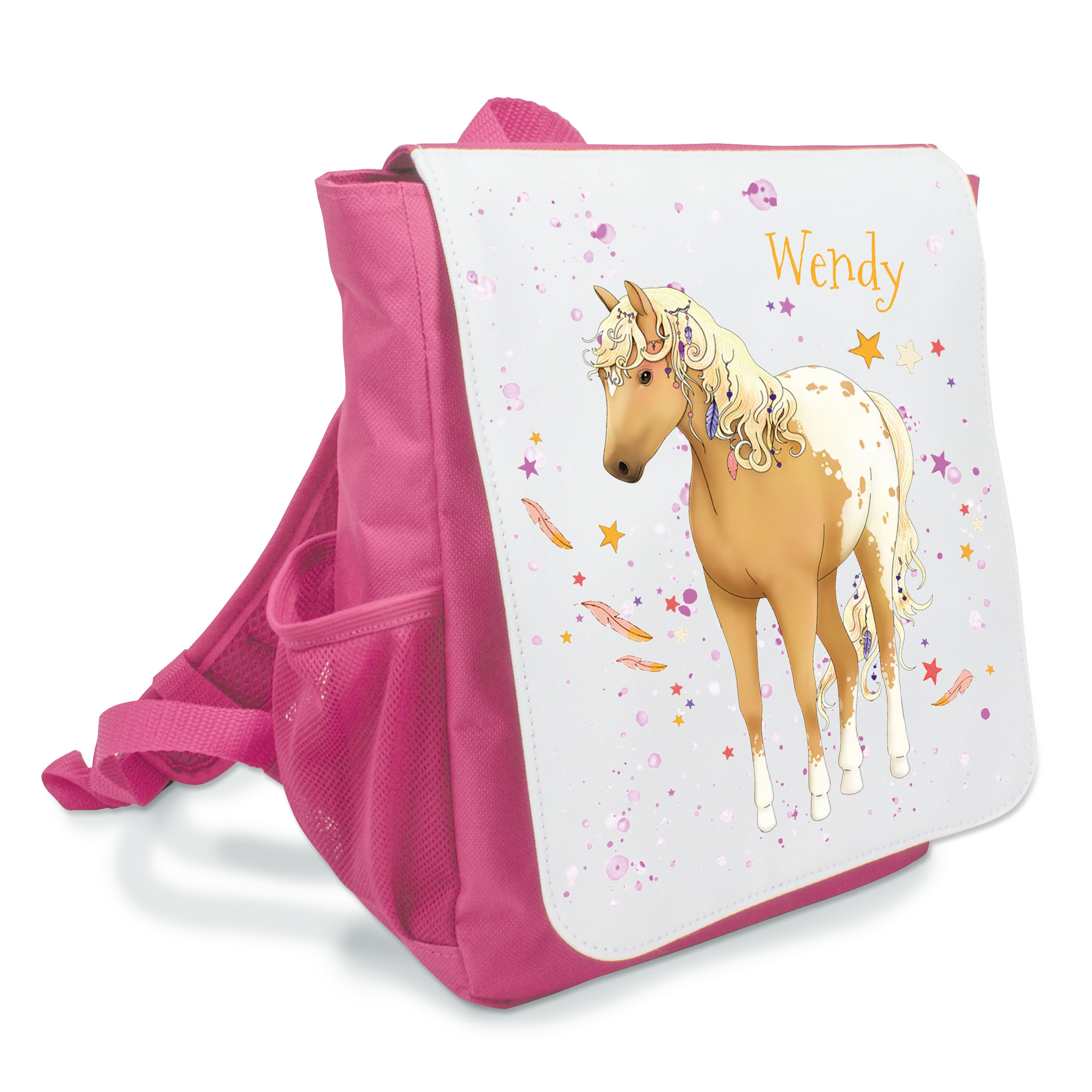 personalisierter Kinderrucksack Pferd mit Namen