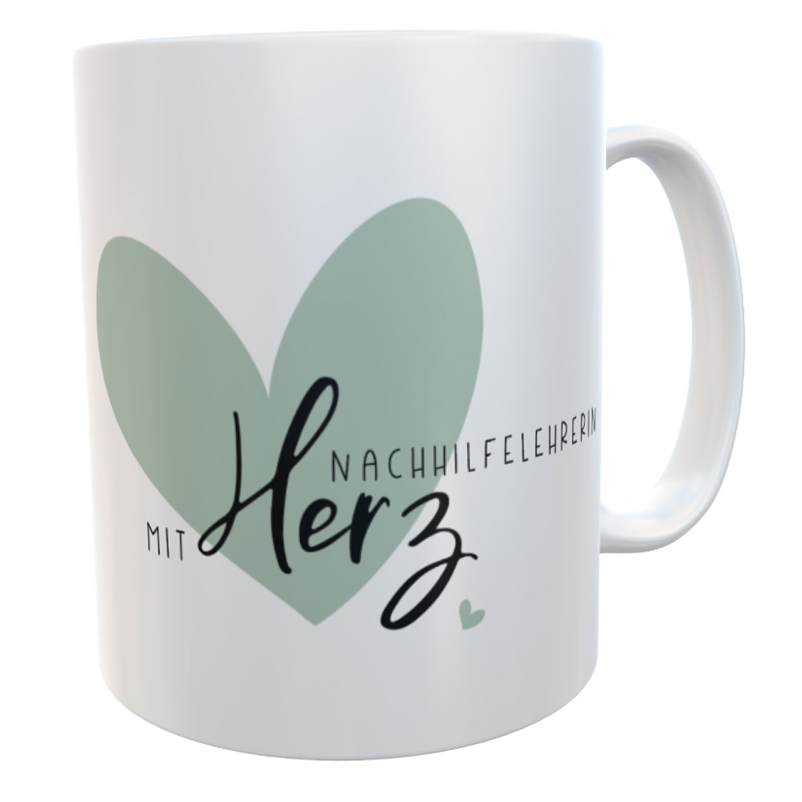 Tasse Nachhilfelehrerin mit Namen Herz