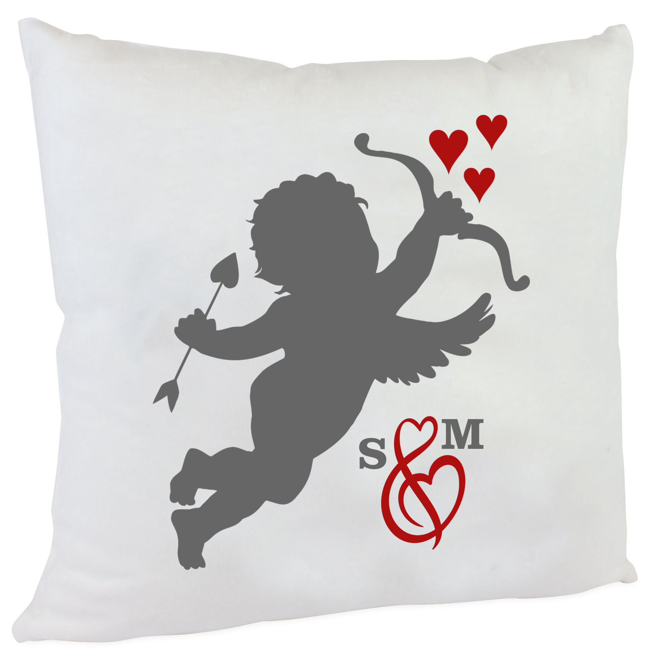 personalisiertes Kuschelkissen Amor mit Namen