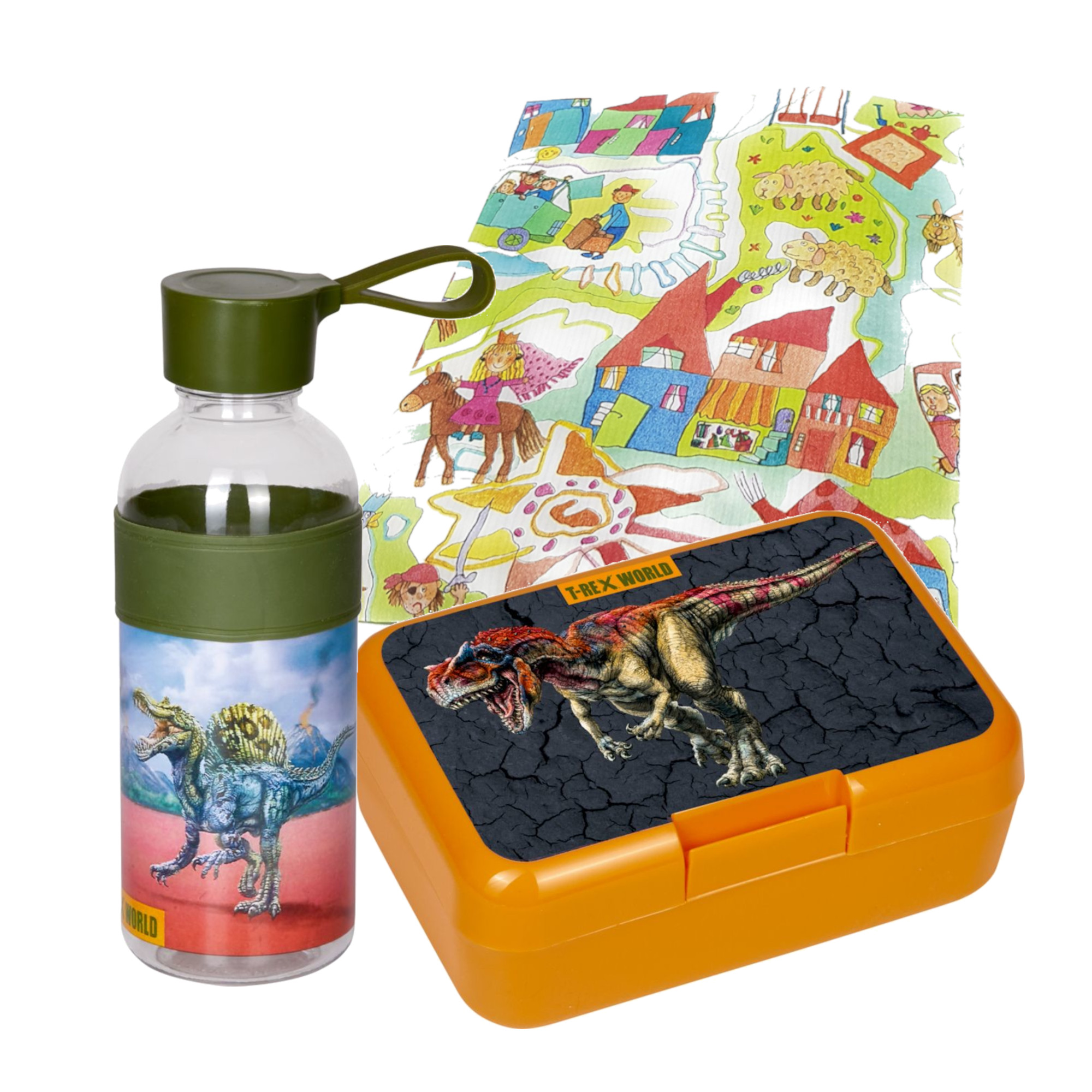 Die Spiegelburg Trinkflasche Brotdose T-Rex World