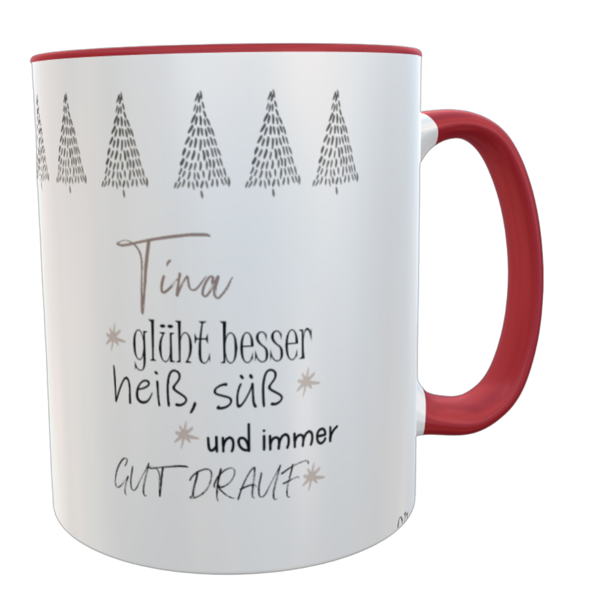 Personalisierbarer Glühweinbecher mit Namen – Lustige Punschtasse 330ml – Geschenk für Kollegin, Weihnachten, Wichteln – Spülmaschinenfest