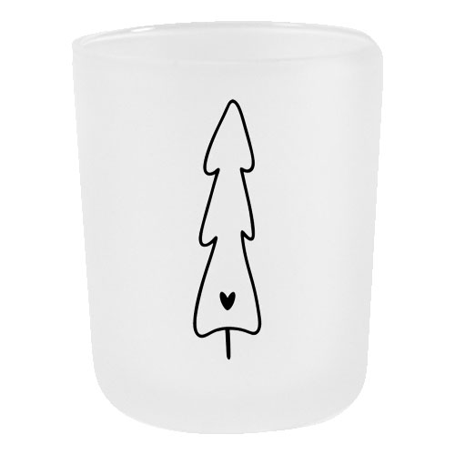 Teelichtglas Tannenbaum