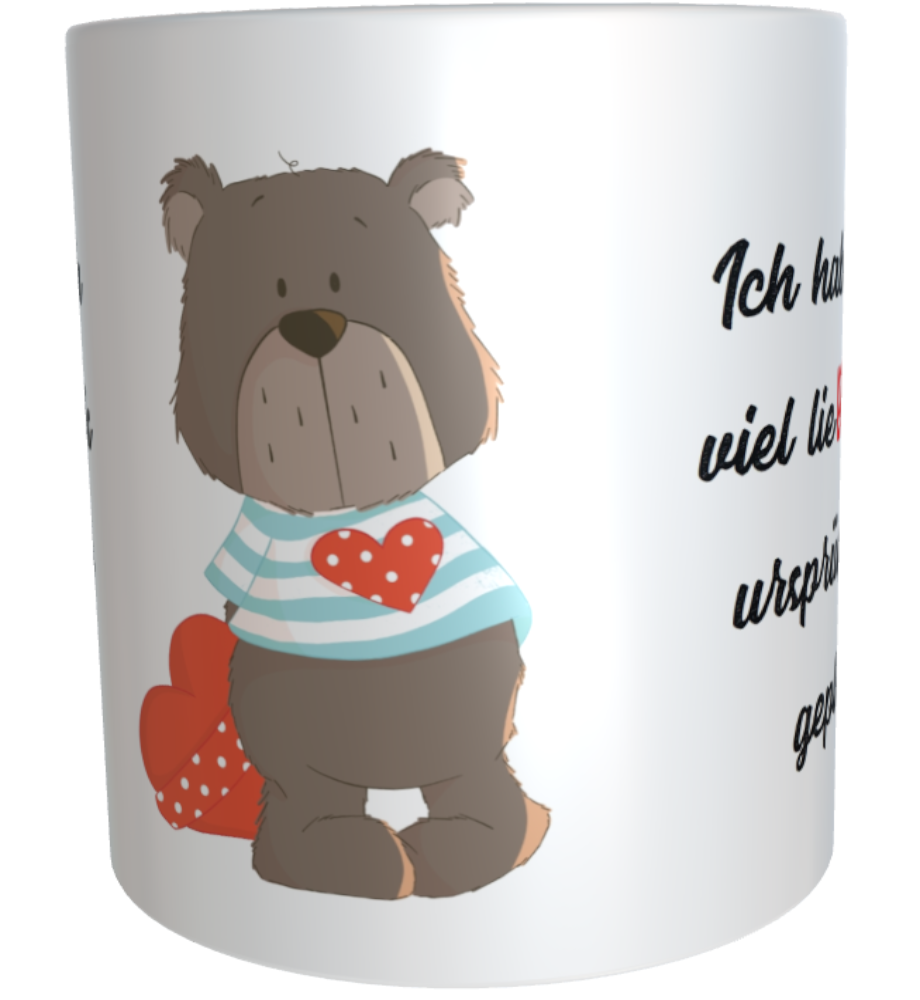 Kaffeetasse Geschenk zum Valentinstag LiebHab Bärchen emmapünktchen inkl. Geschenkverpackung