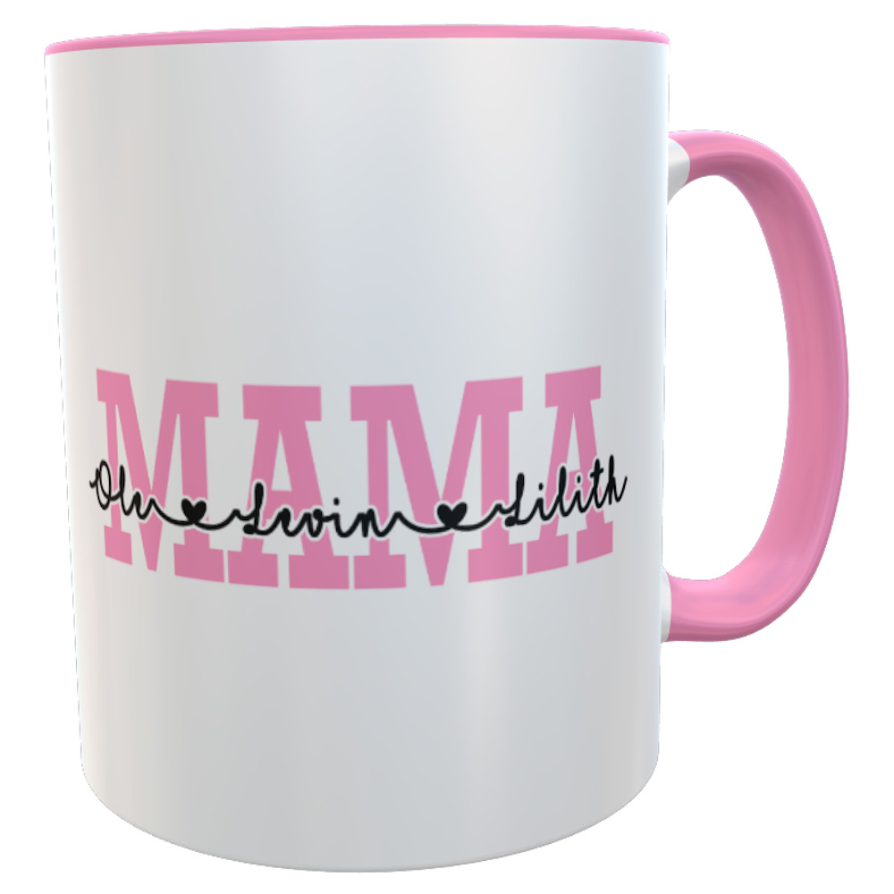 personalisierte Tasse Muttertag Mama Kinder