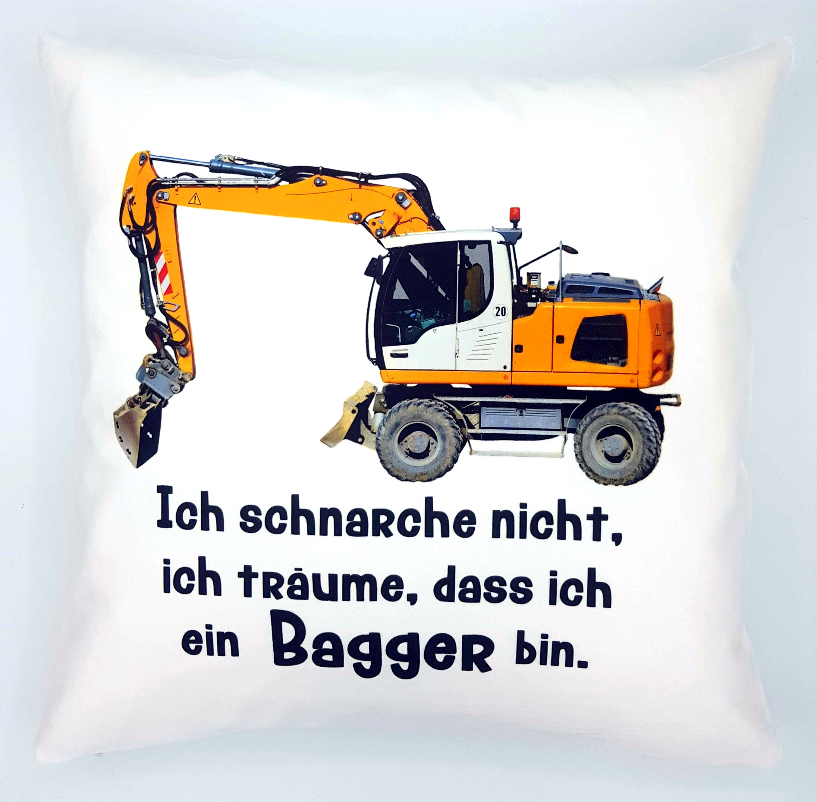 Anti-Schnarch-Kissen Bagger Spruch Ich Schnarche Nicht Geschenk Geburtstag Bauarbeiter Schnarchen (kuschelkissen Flauschig)