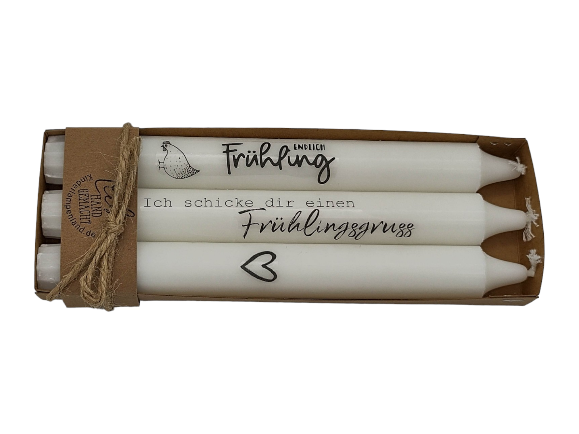 Stabkerzen Frühlingsherz 3er-Set