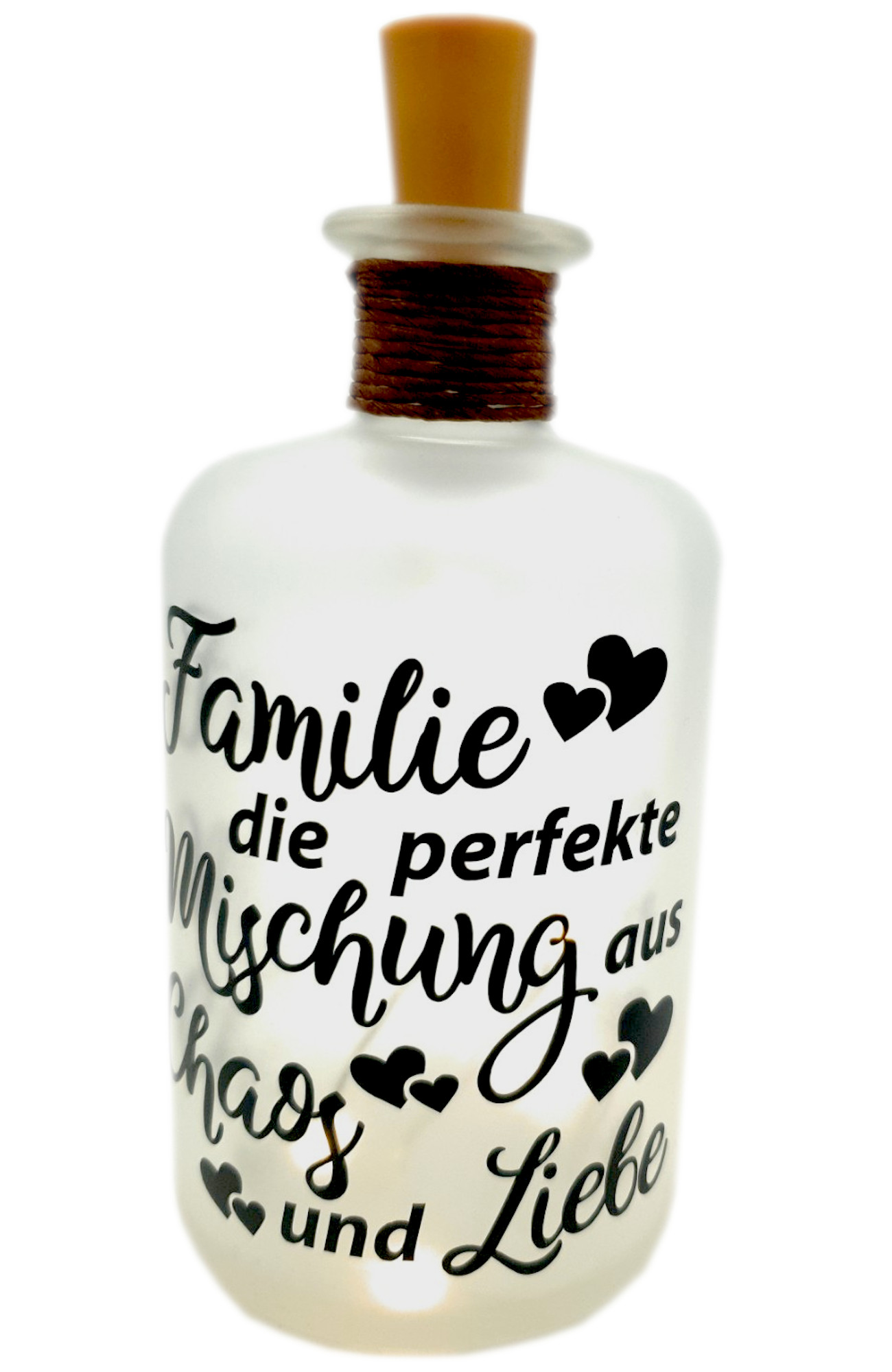 LED-Leuchtflasche Familie schwarz