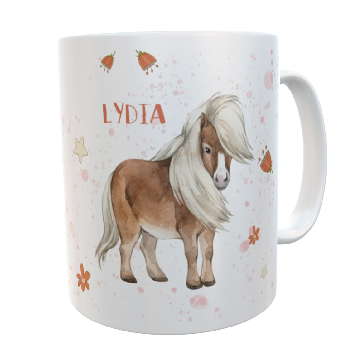 Tasse Pony mit Namen weiß